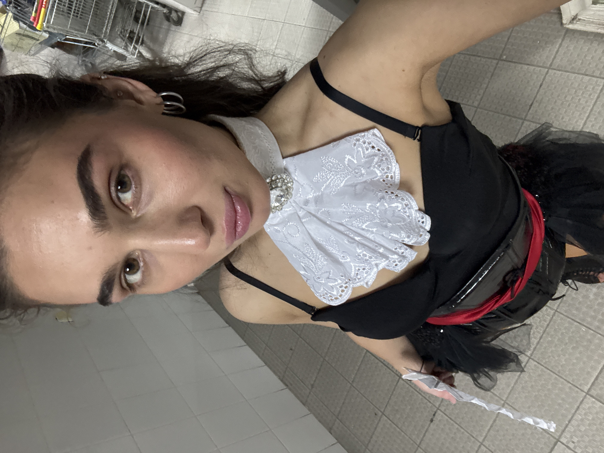 Performer documents costume preparations backstage in Kazan