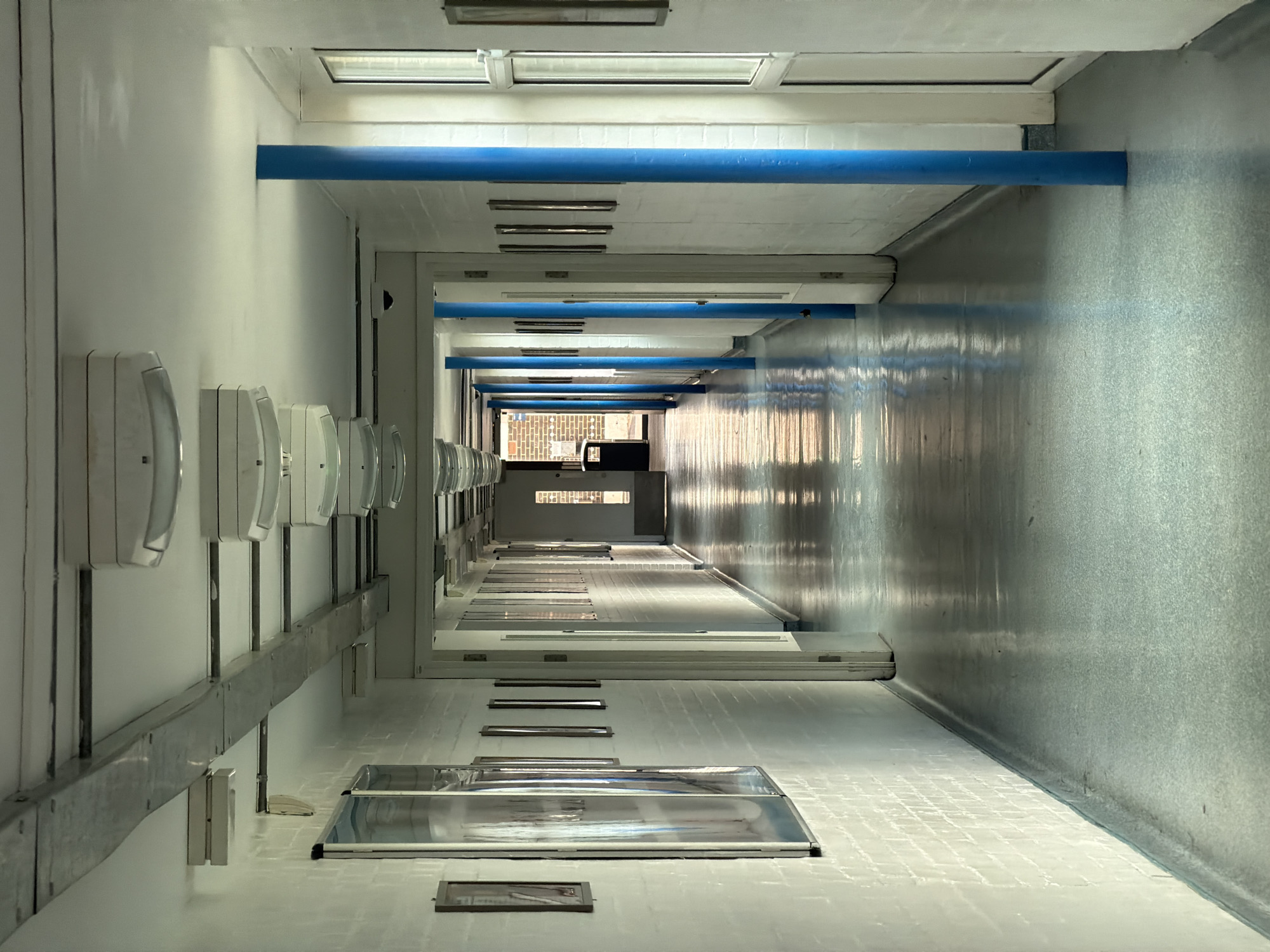 Empty corridors and cafeteria captured at King's College London