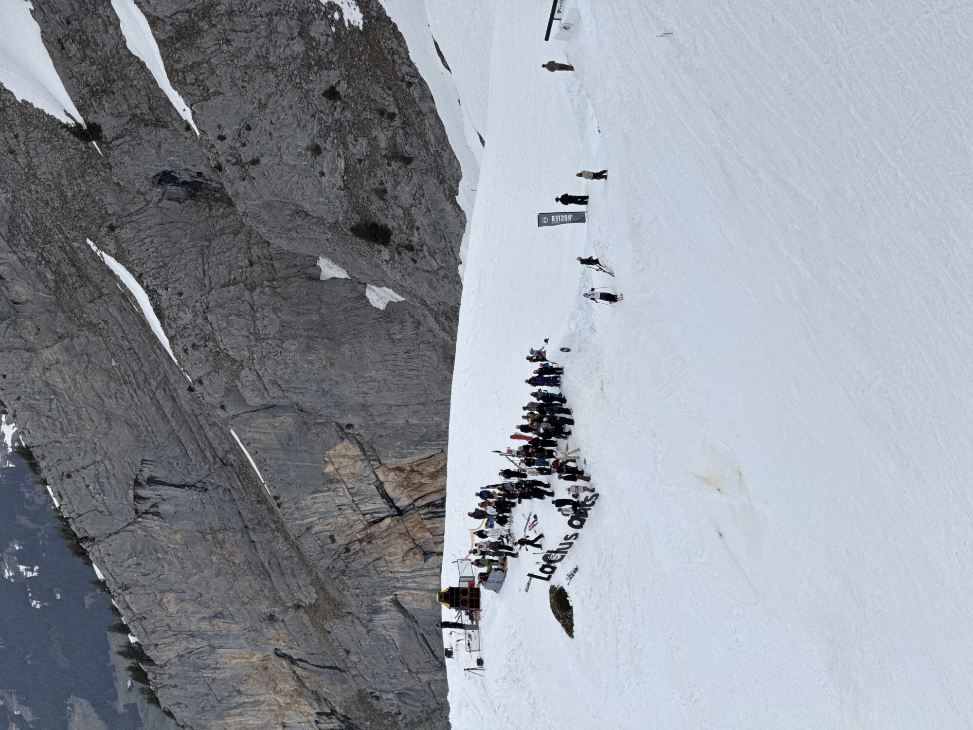 Outdoor event draws crowd to snowy slope in La Giettaz