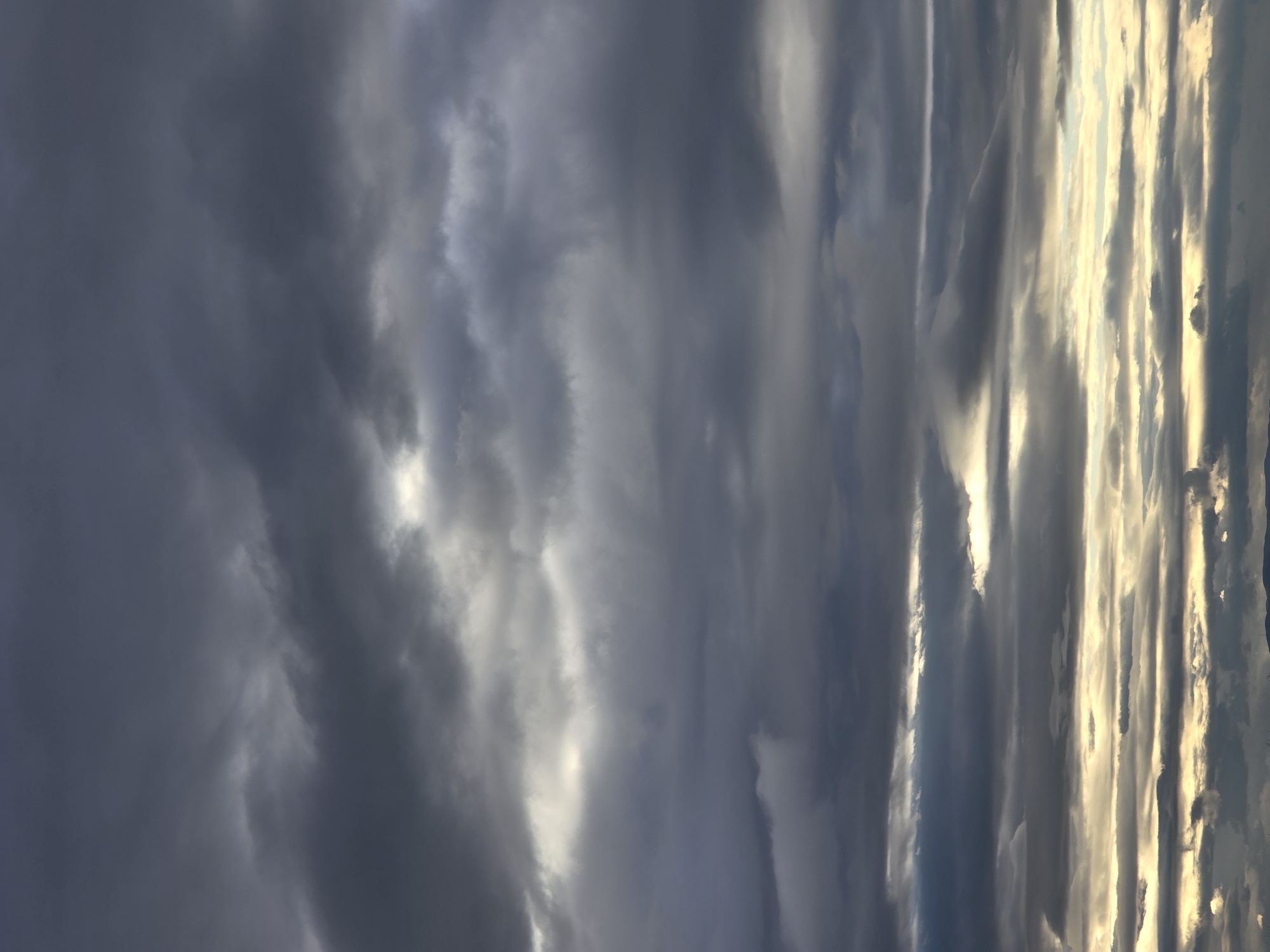 Overcast skies observed over urban neighborhood May 17