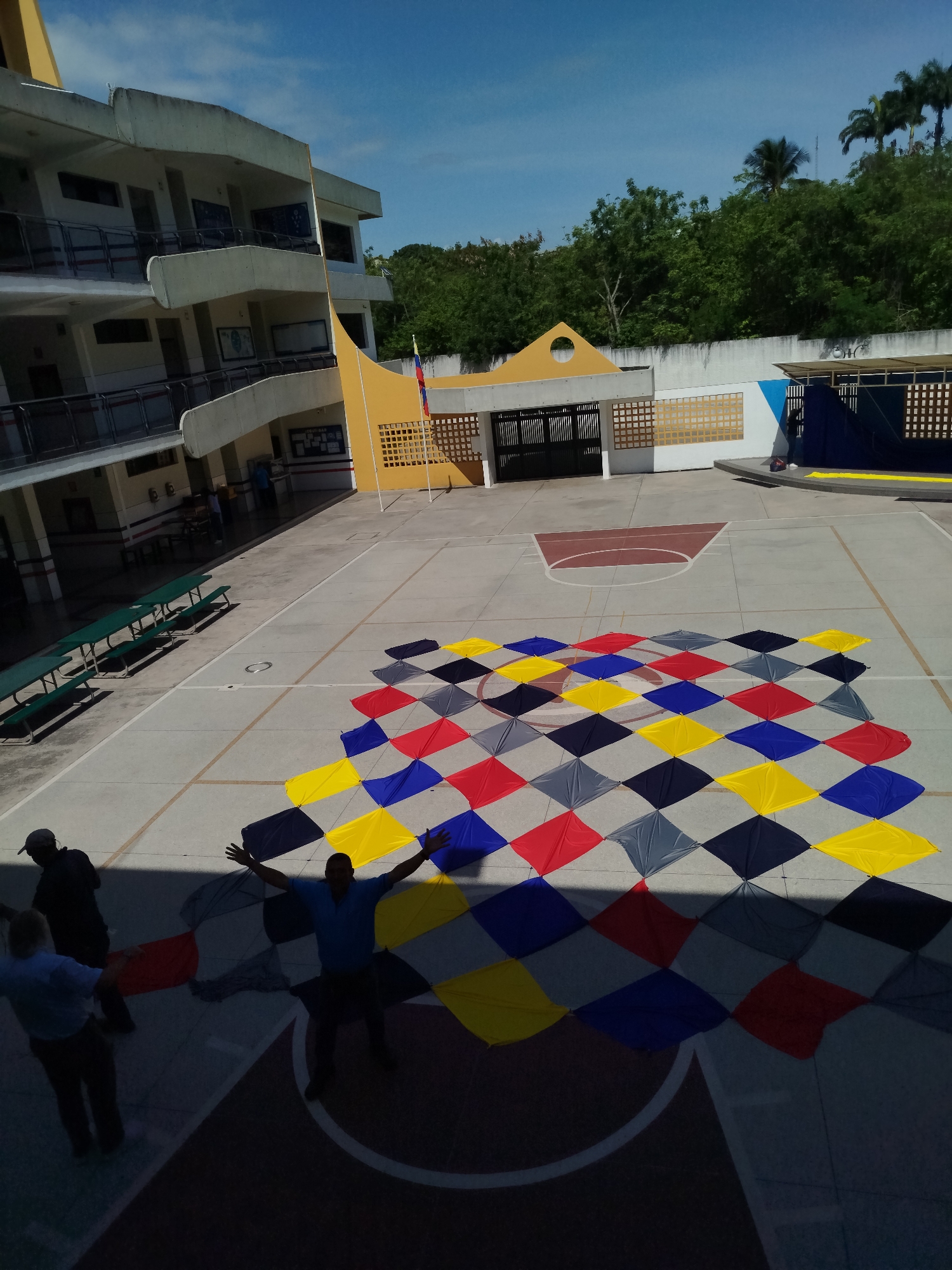 School courtyard documented in Cabudare, Venezuela