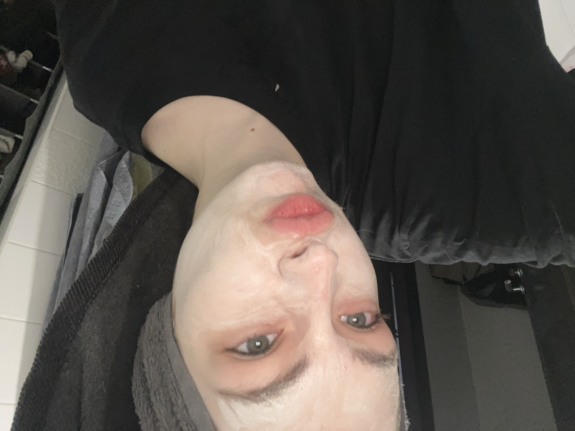 Morning beauty routine documented in Saint Petersburg bathroom selfies