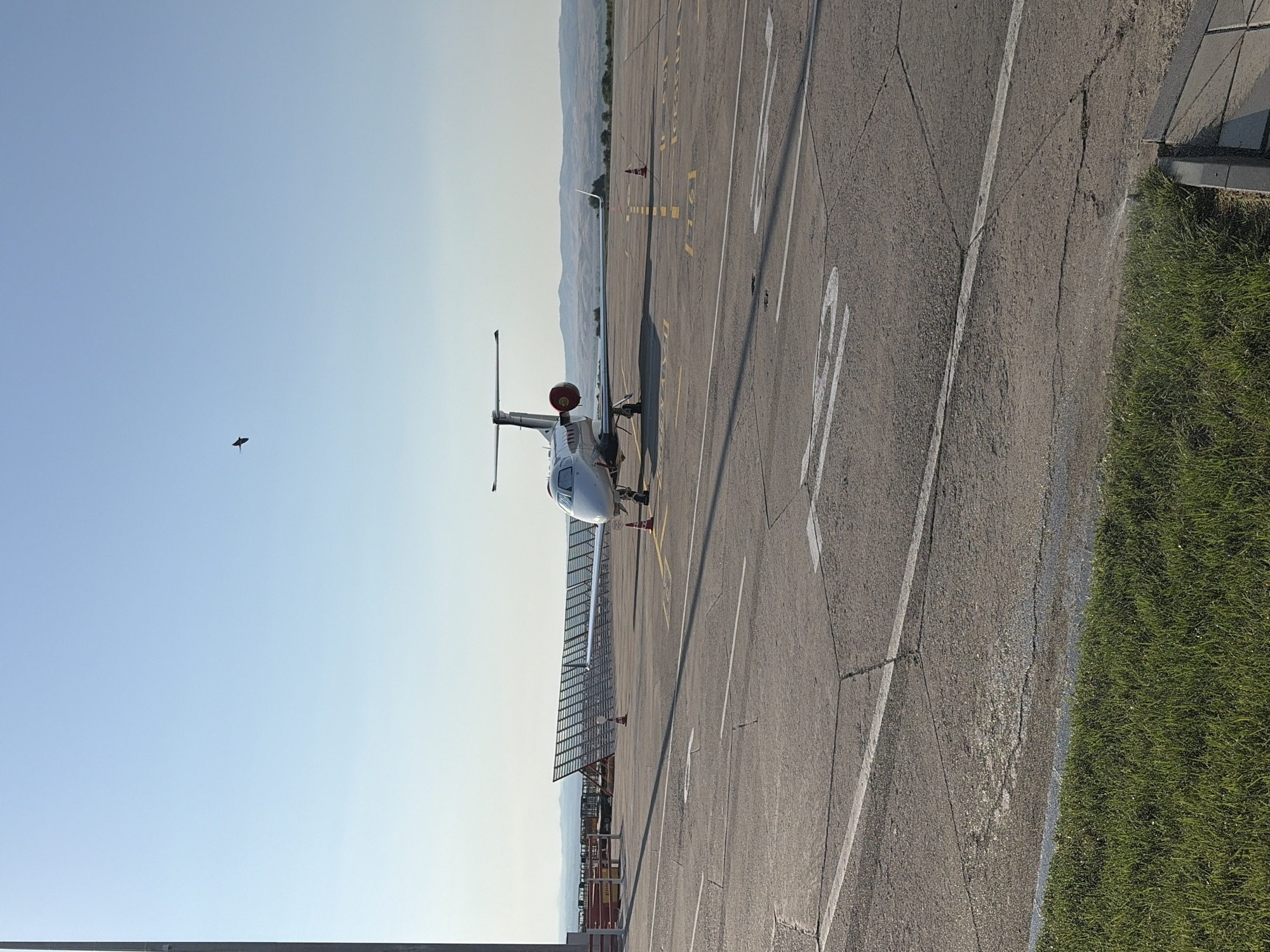 White jet parked on the tarmac at Burgas Airport