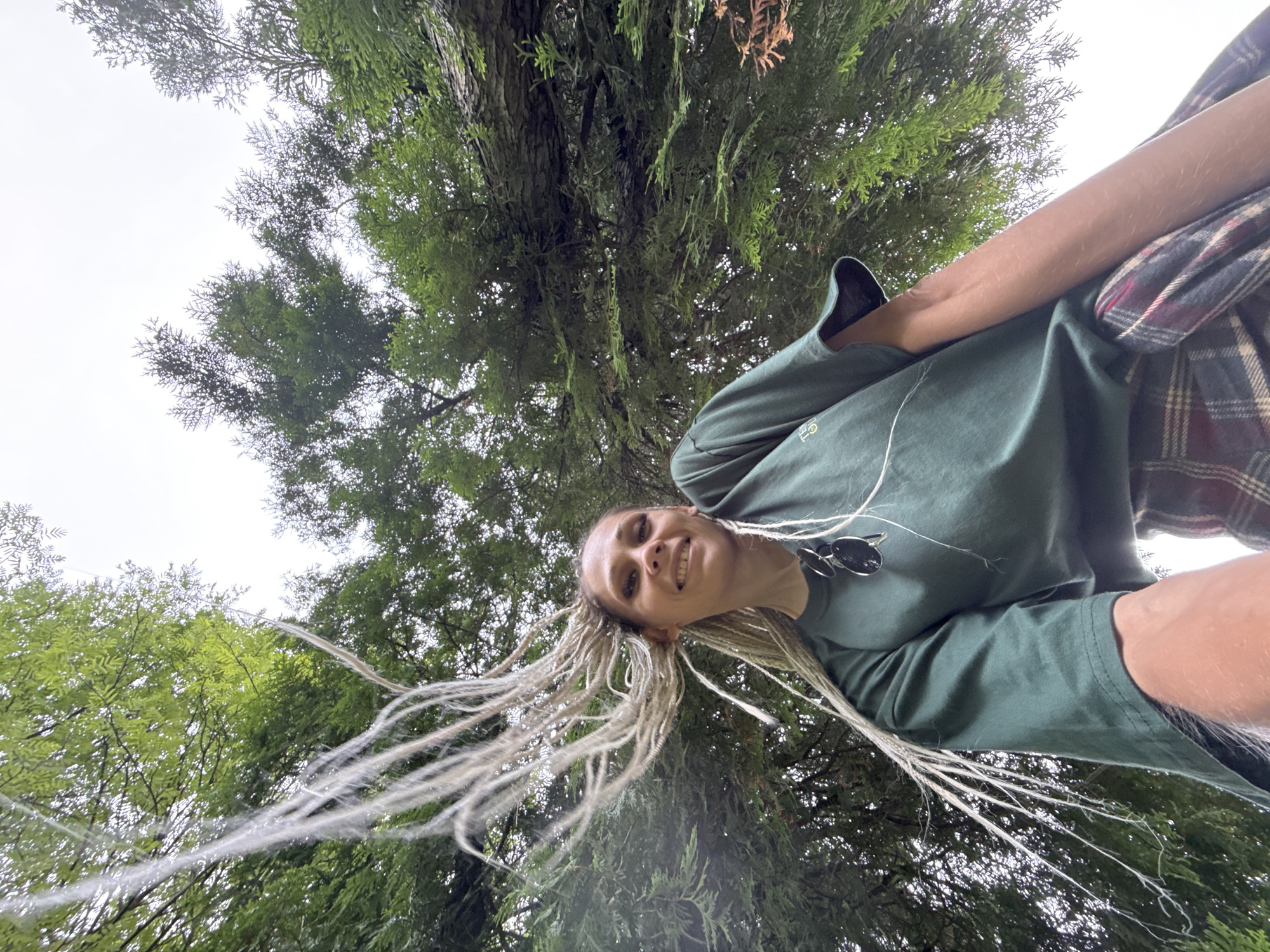 Summer park session in Rusanovo, fields and evergreens