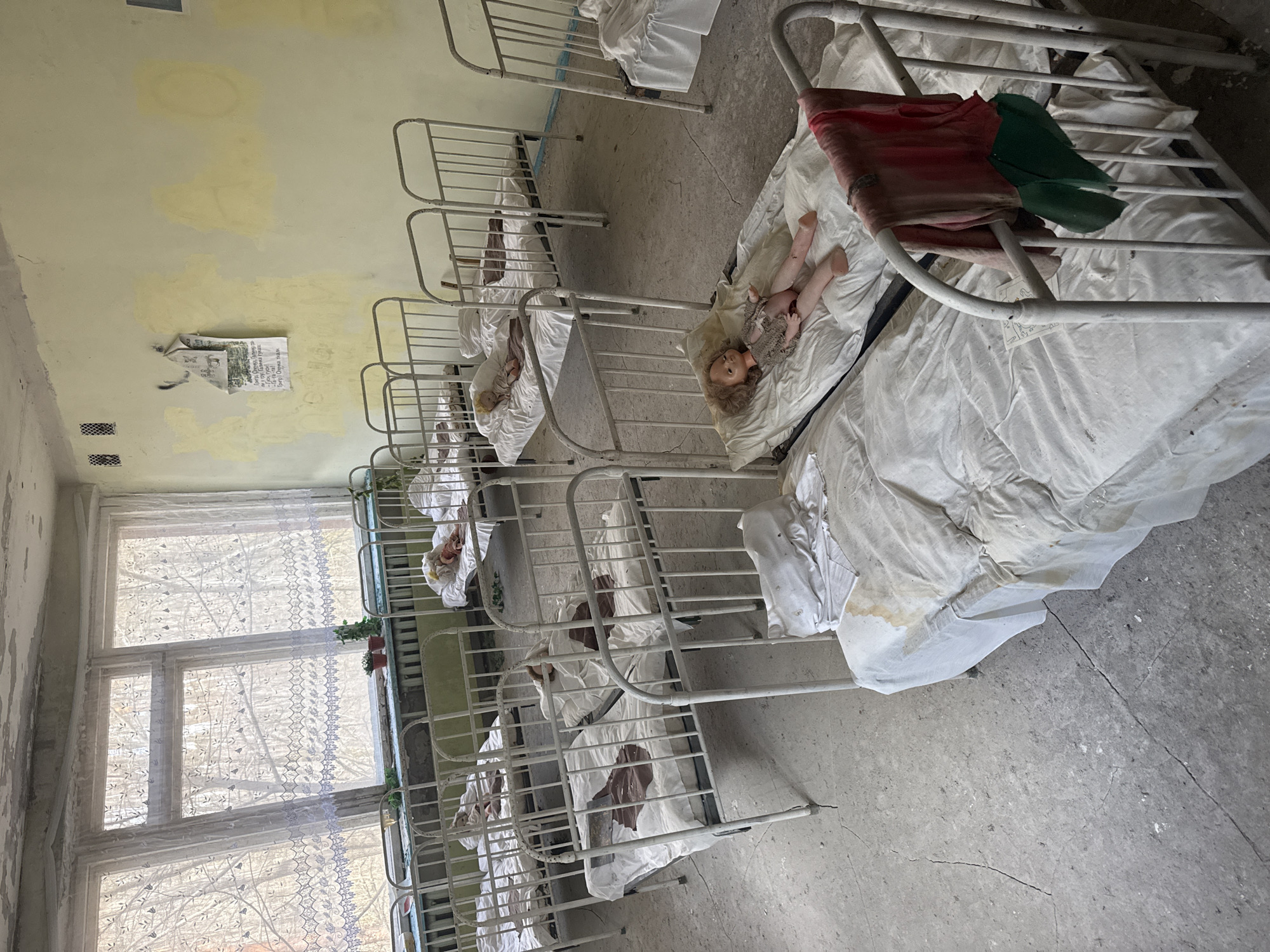 Abandoned nursery documented in Prypiat Ukraine