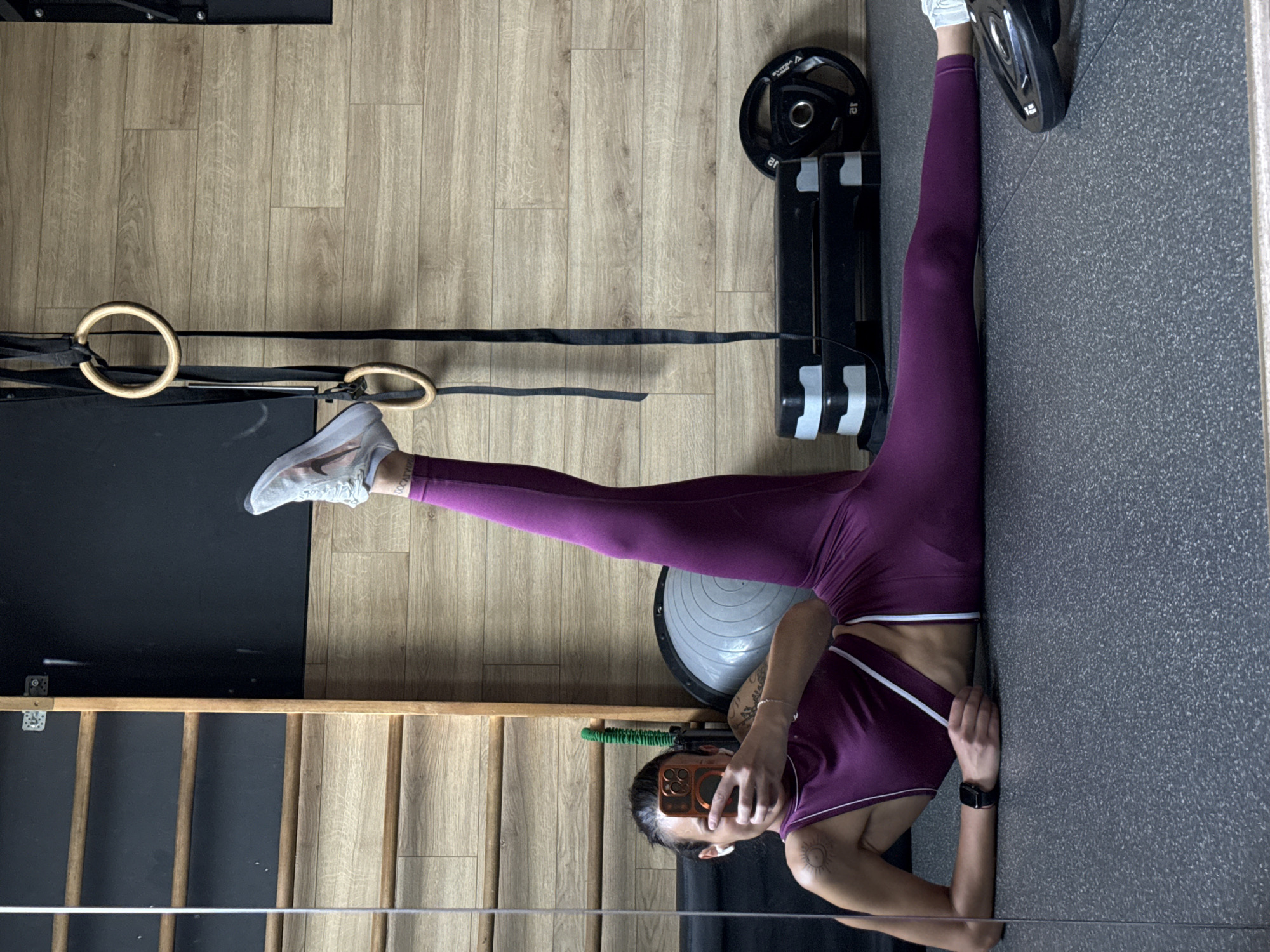 Morning selfies captured in Pleven fitness and outdoor settings