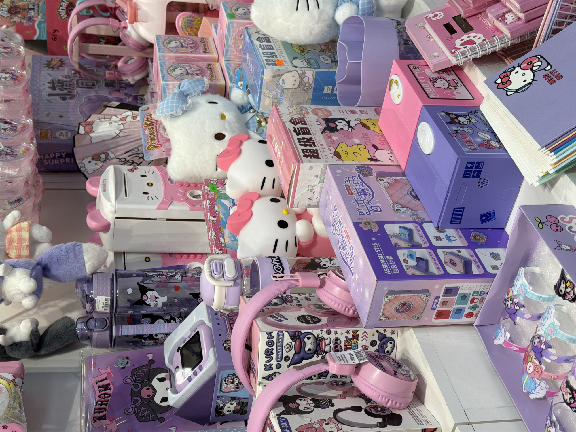 Shopper documents decorated mall displays in Izhevsk