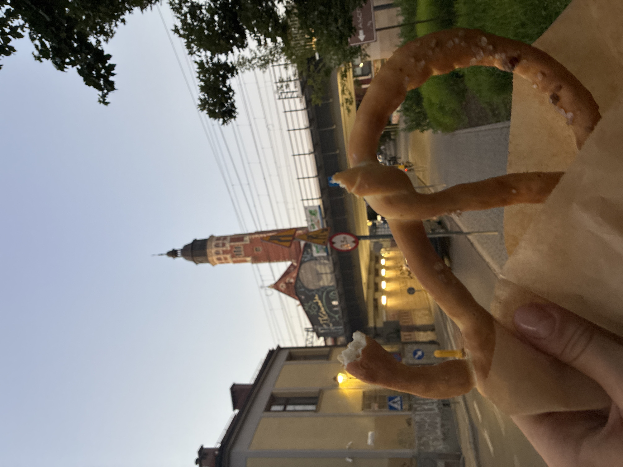 Pretzels and gothic spires on a Kraków evening
