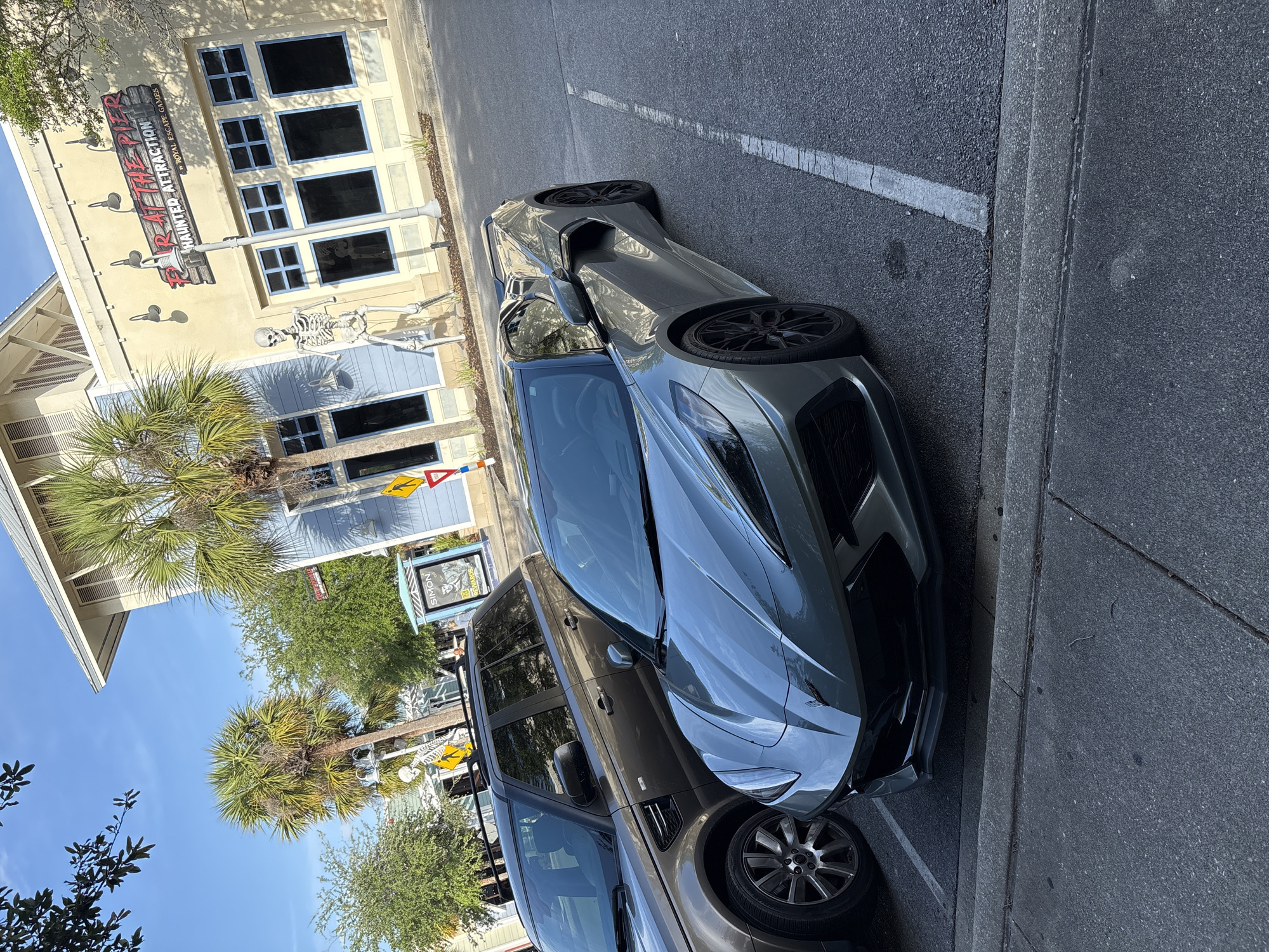 Evening street scenes documented in Panama City Beach, Florida