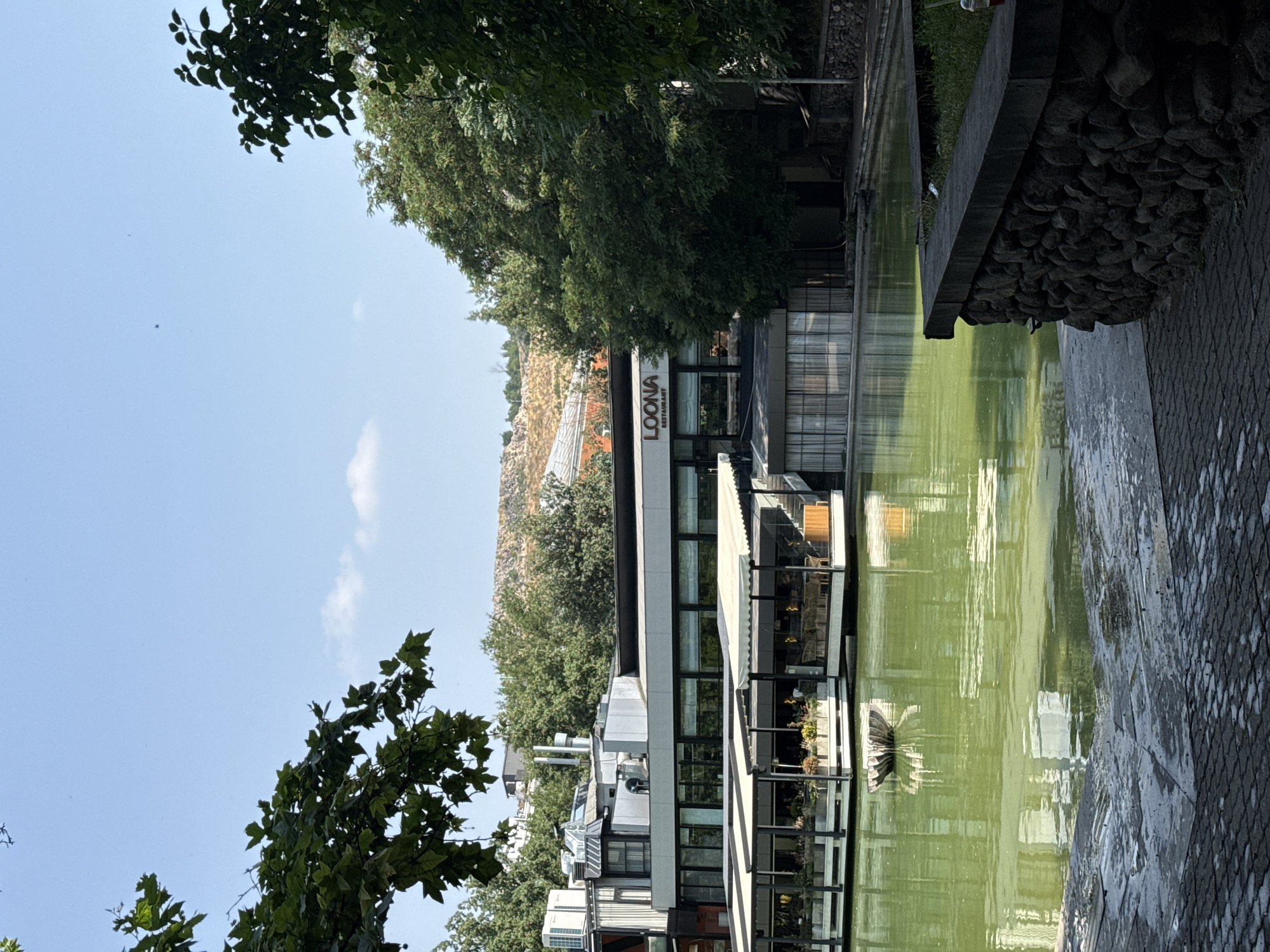 Lakeside restaurant and a beagle walk in Yerevan