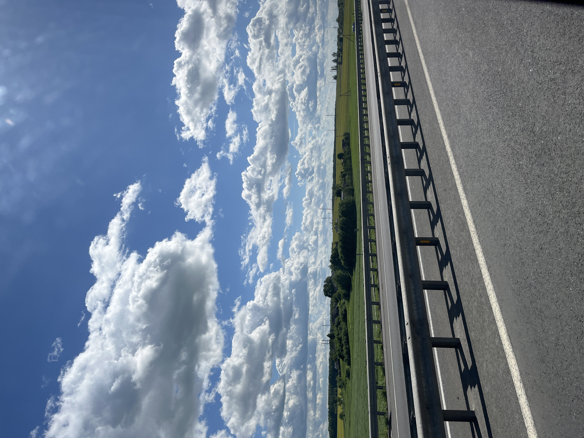 Highway scene documented in rural Belarus