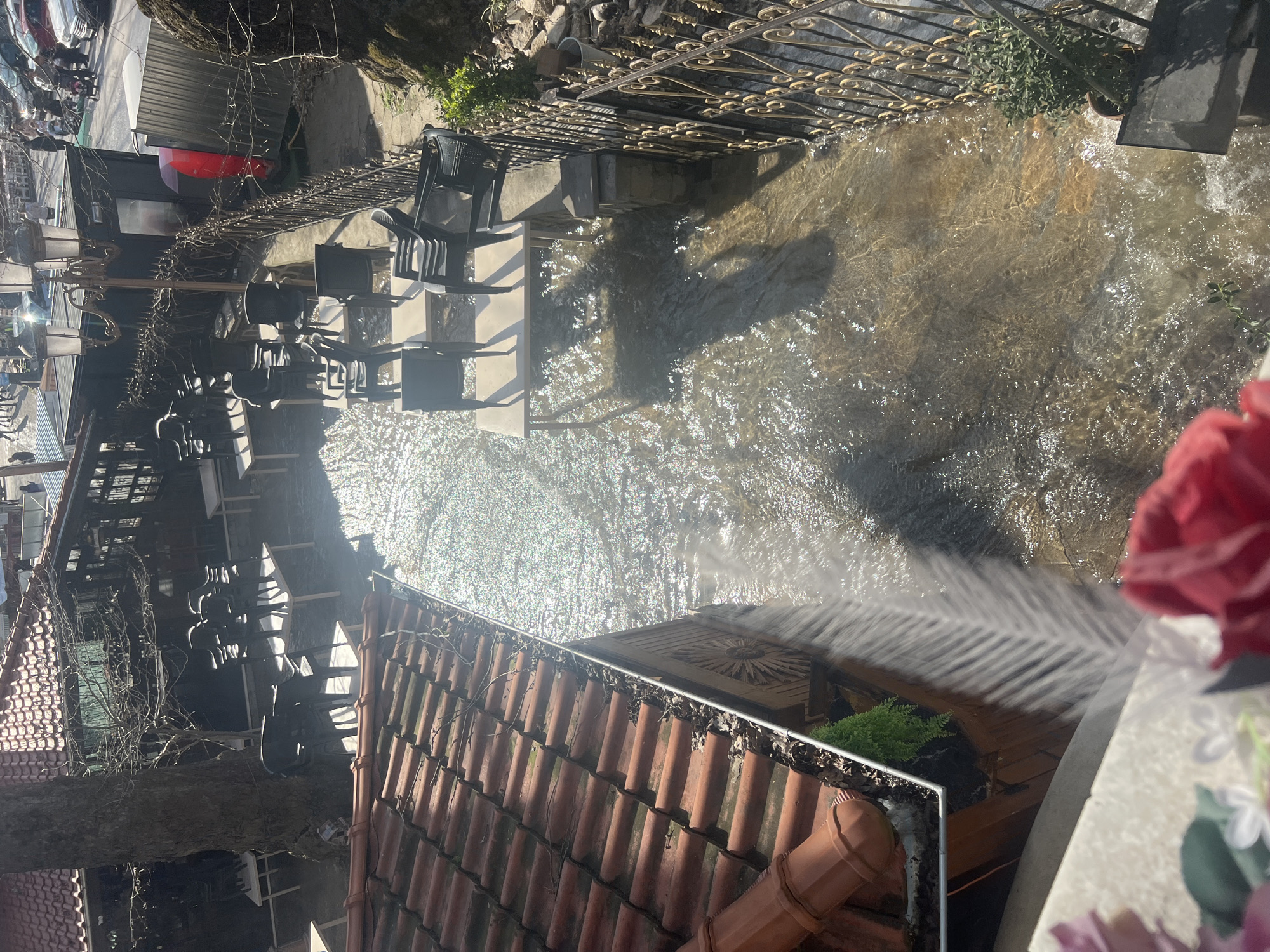 Flooding documented at Bachkovo Monastery dining areas and waterfalls