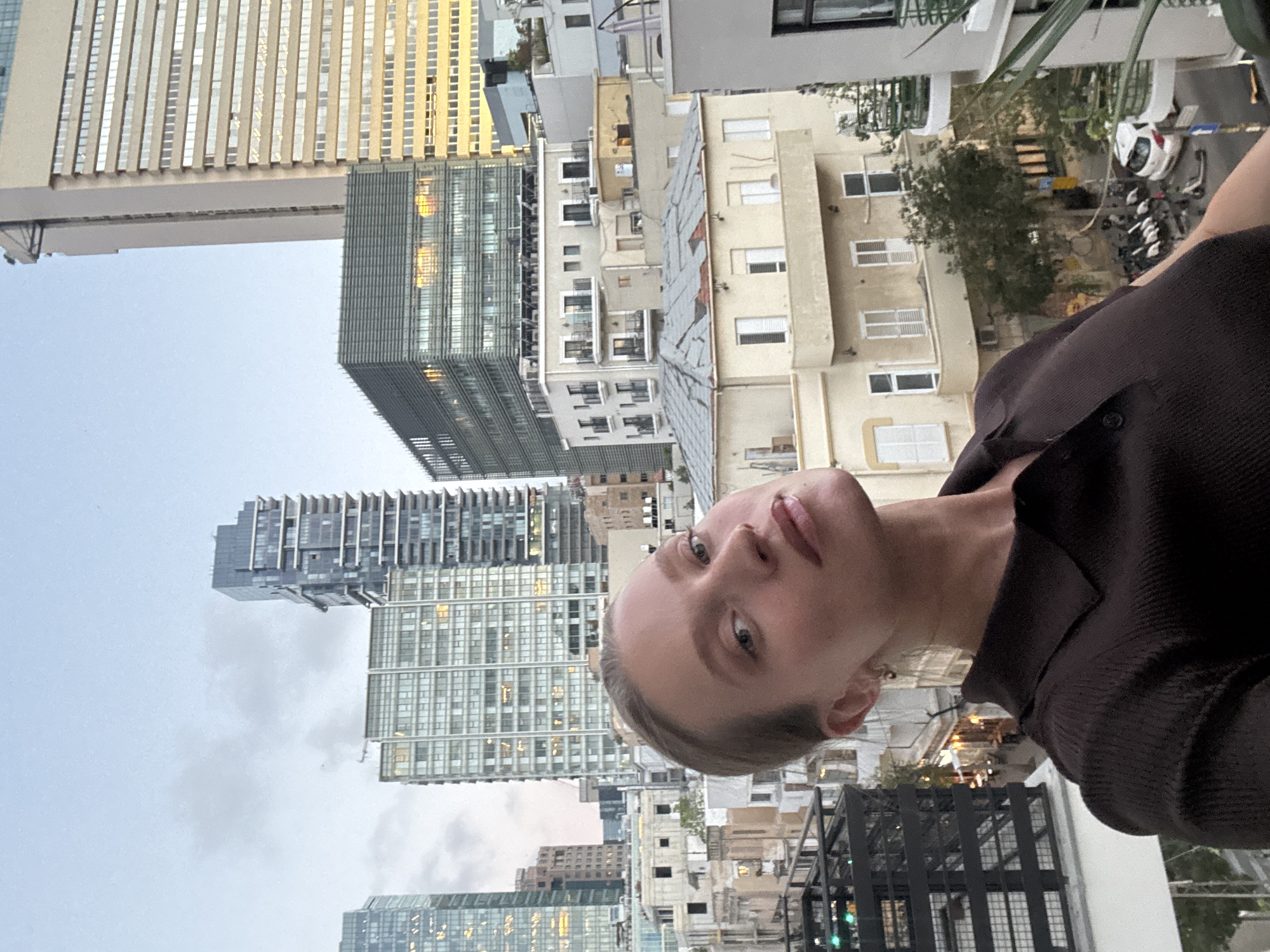 Balcony views and selfies over Tel Aviv on a June evening