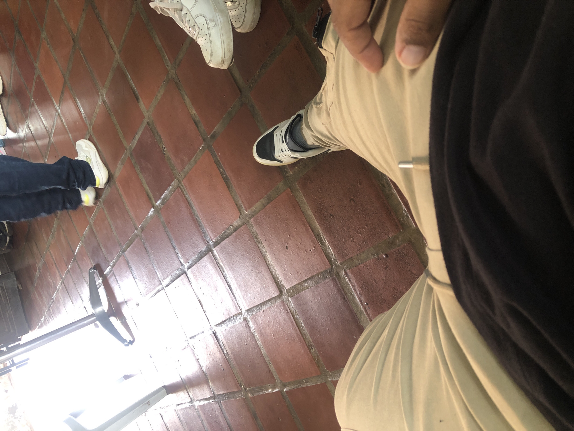 Three pairs of sneakers spotted indoors in Venezuelan town