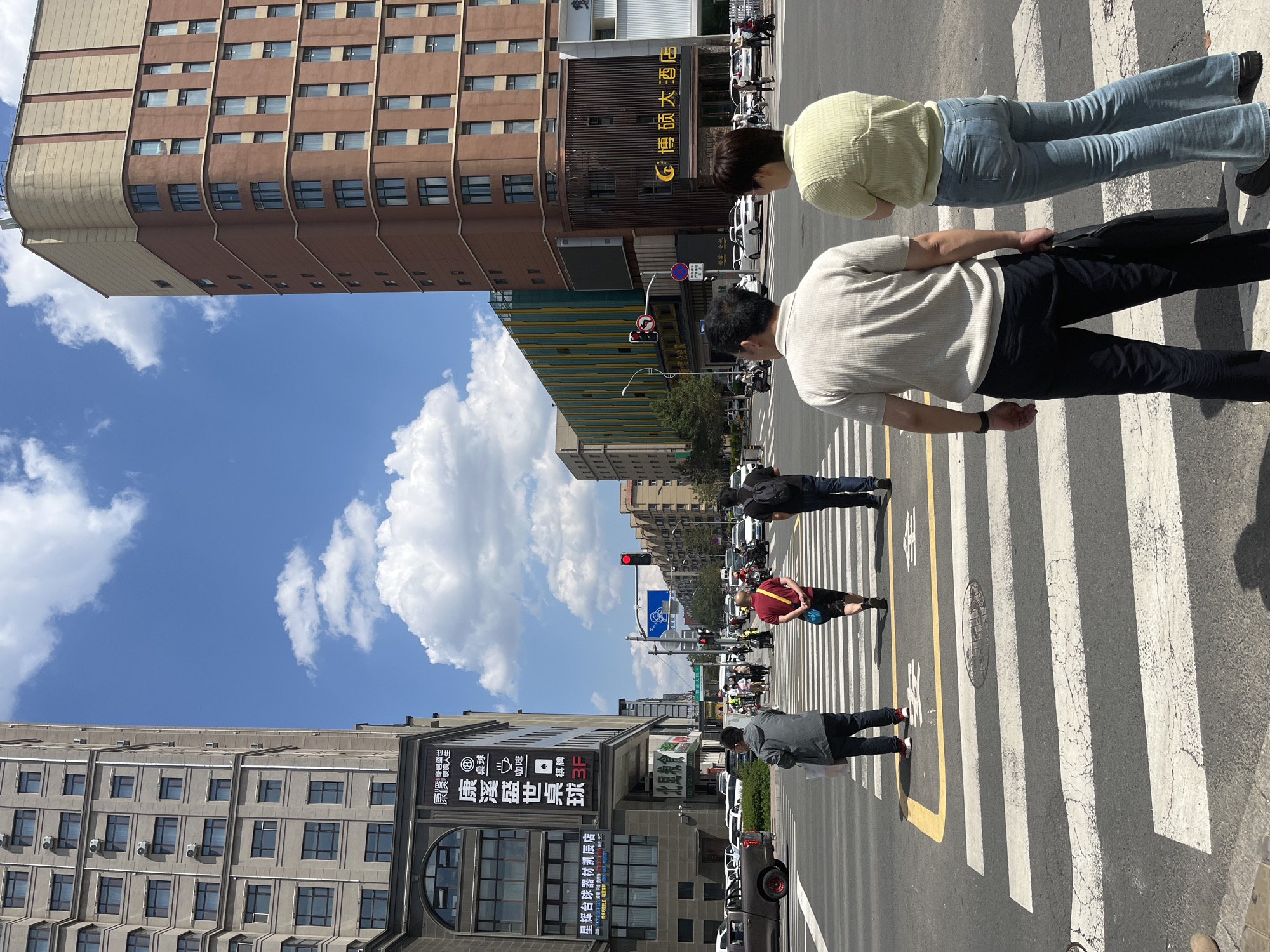 Early morning pedestrian activity recorded near Northeast Normal University, Changchun