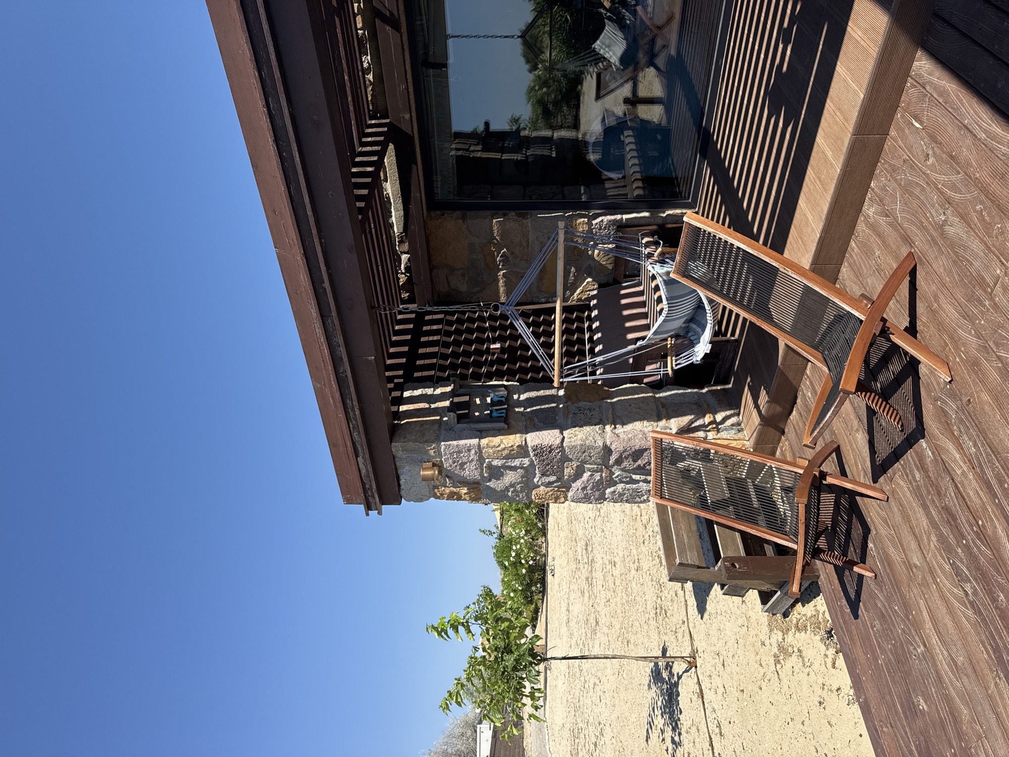 Boutique resort grounds on a sunny morning in Lemnos