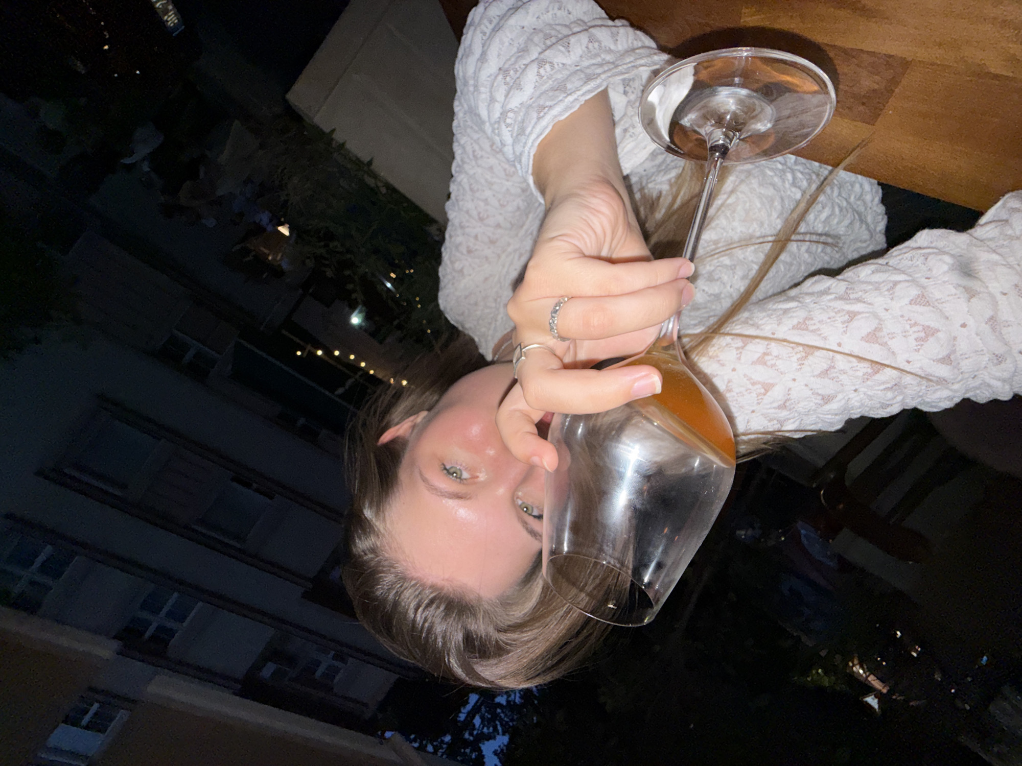 Evening dining and drinks at a Belgrade restaurant patio