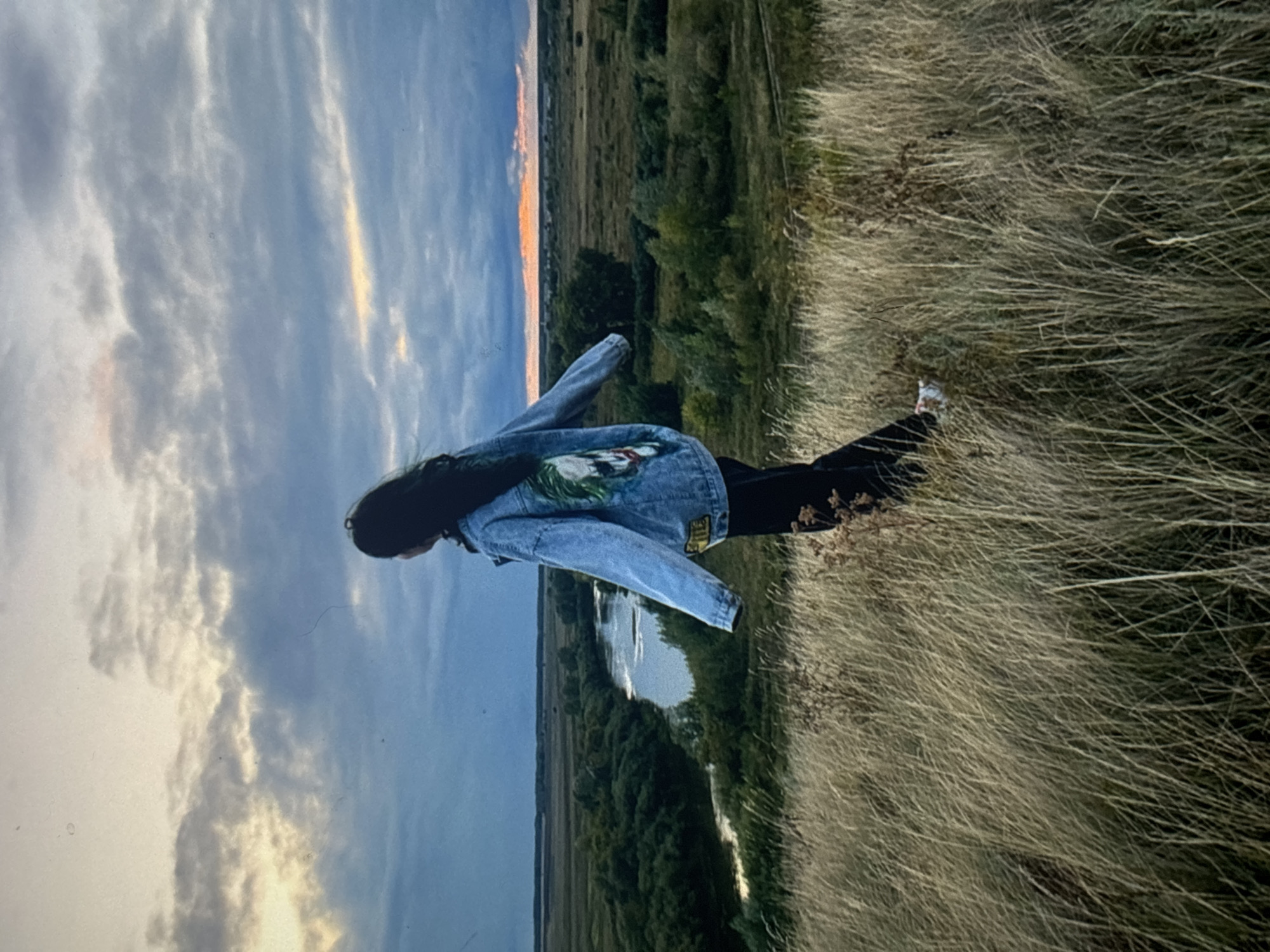 Golden hour in Omsk: fields, a riverside path, and a painted sky