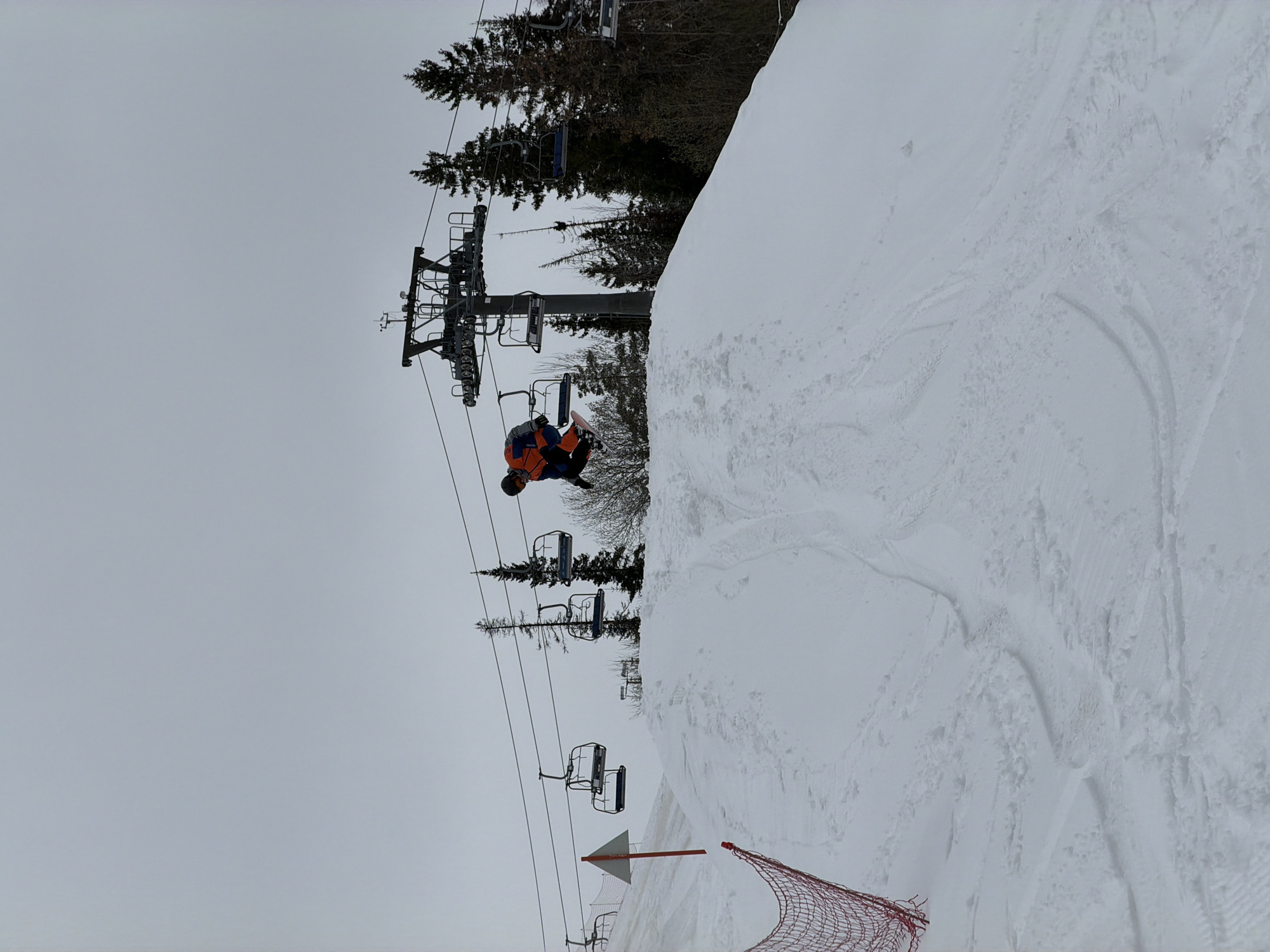 Skier performs aerial trick at Nechkino resort, Russia