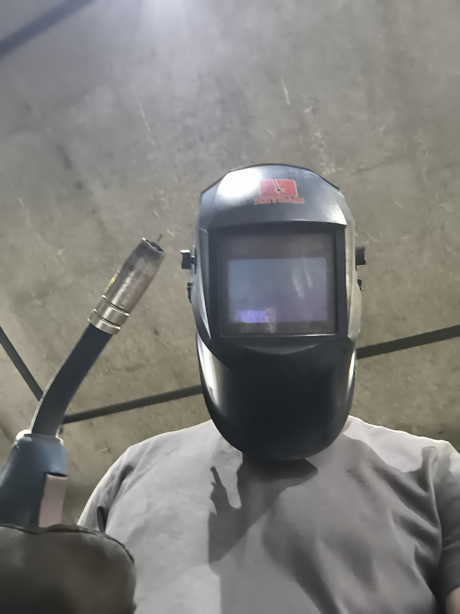 Welding work up close in Burgas, Bulgaria