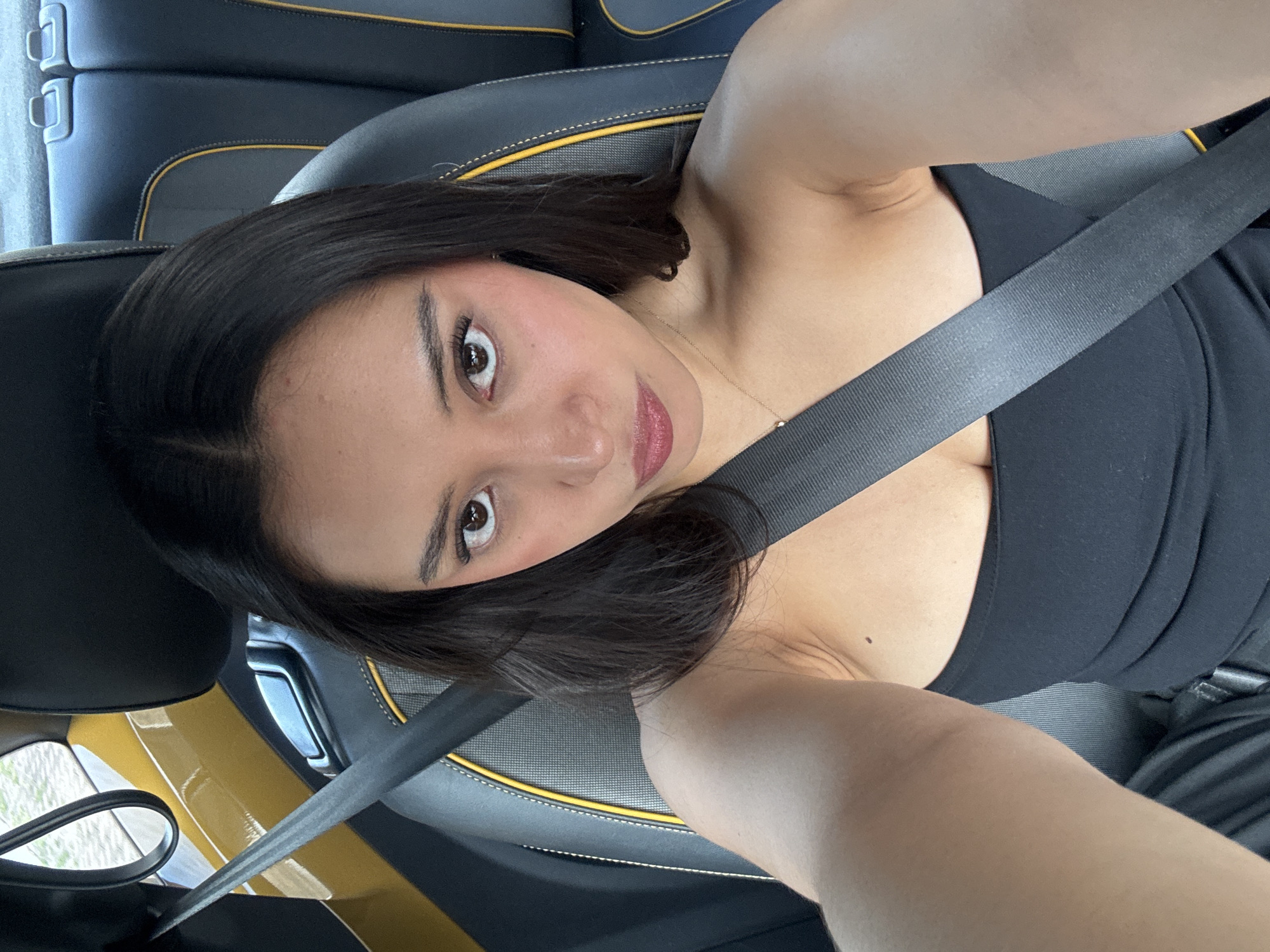 Woman seated in car observed in Puebla, Mexico