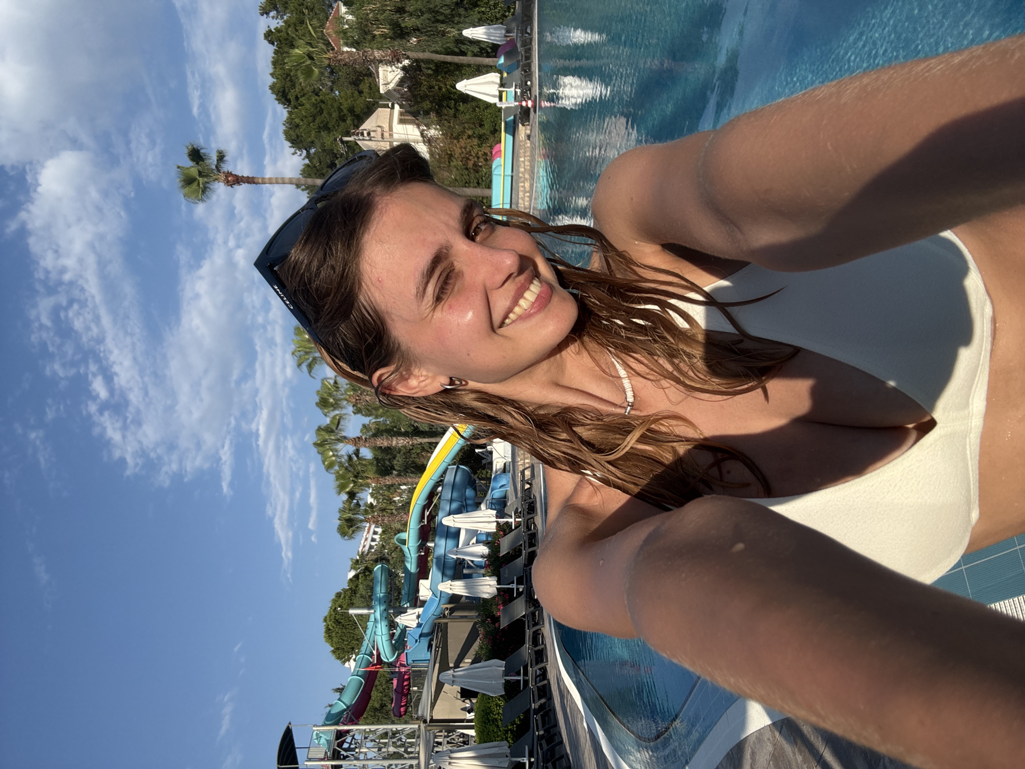 Sunny resort pool day in Manavgat, Turkey