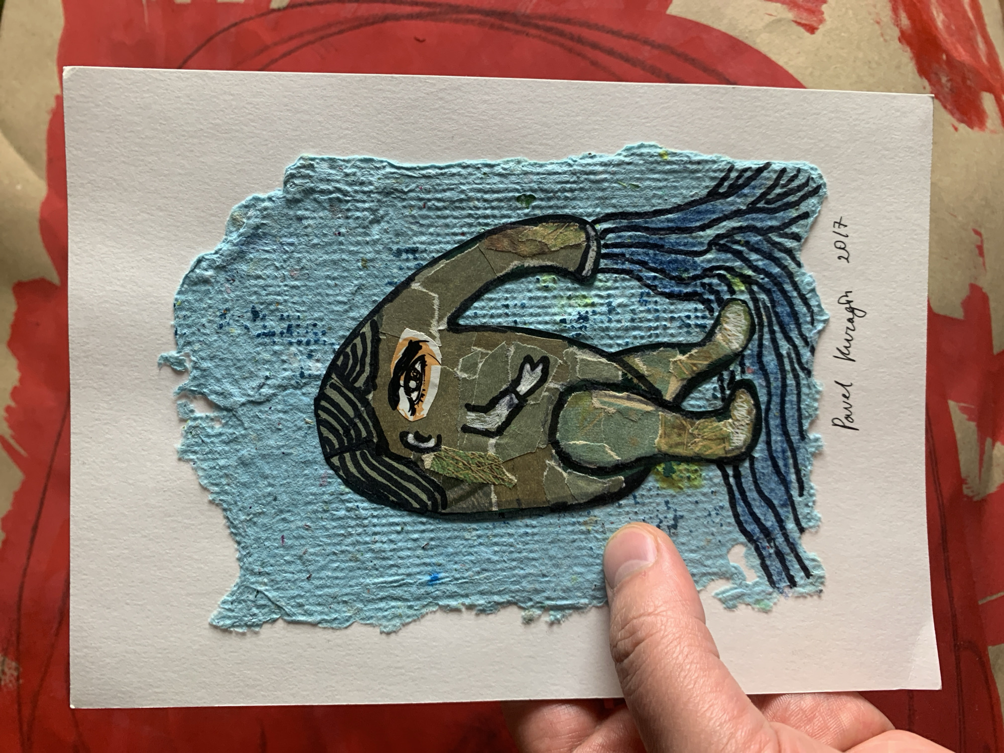 Handmade collages and self-compassion graphics from Sergeevo