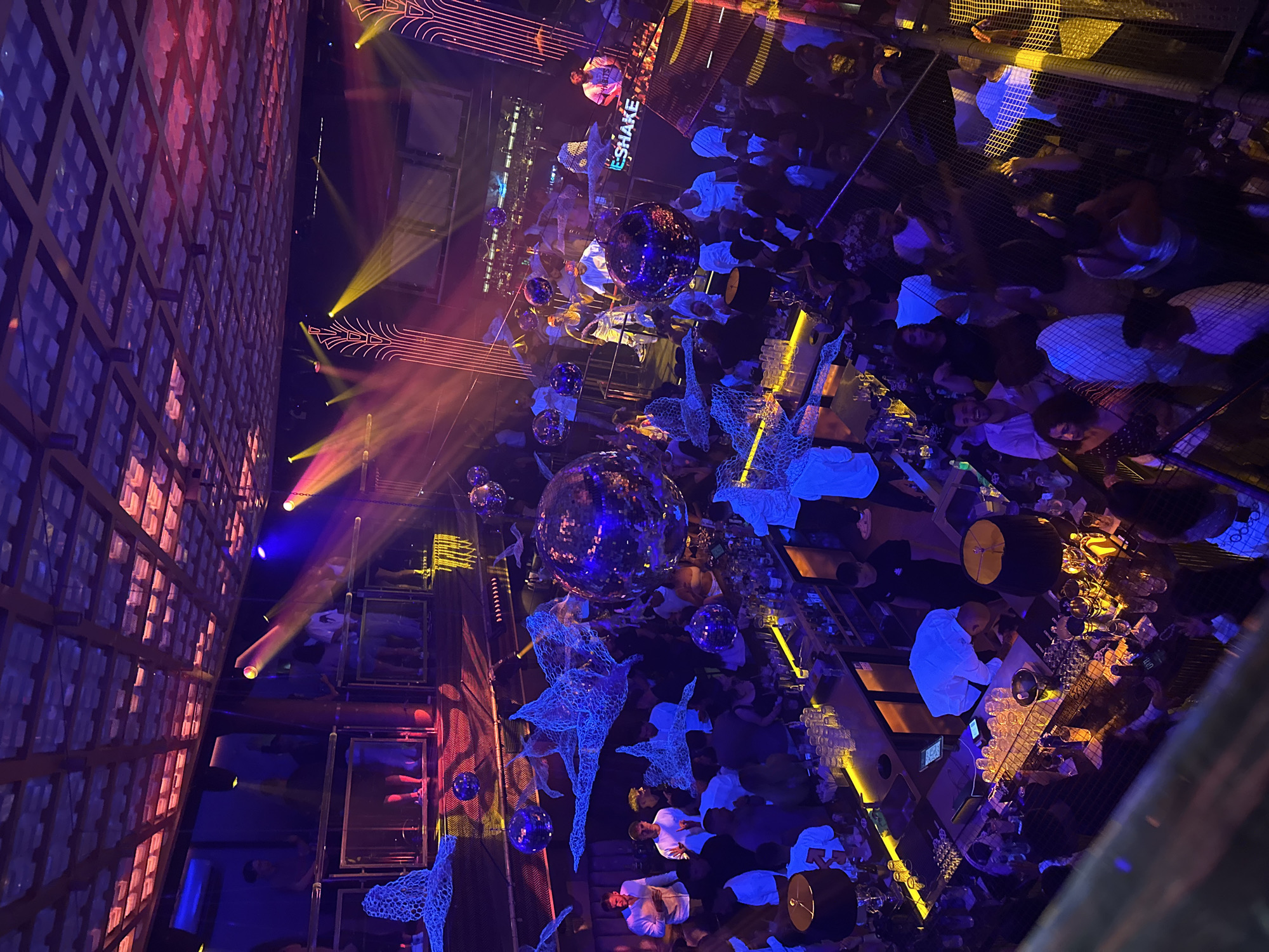 Late-night club scene in Sofia, inside and out