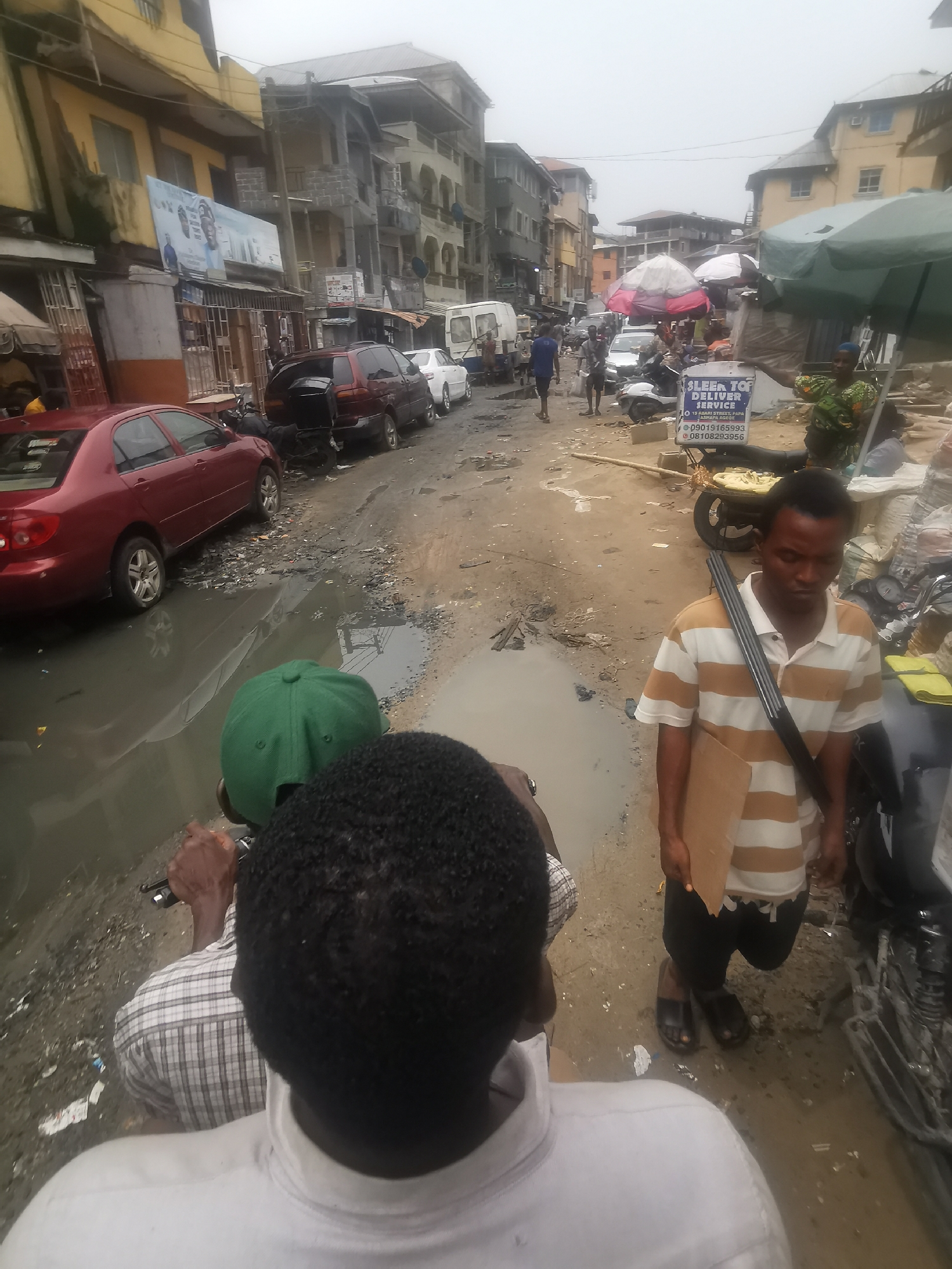 Lagos streets flooded with poor road conditions during midday