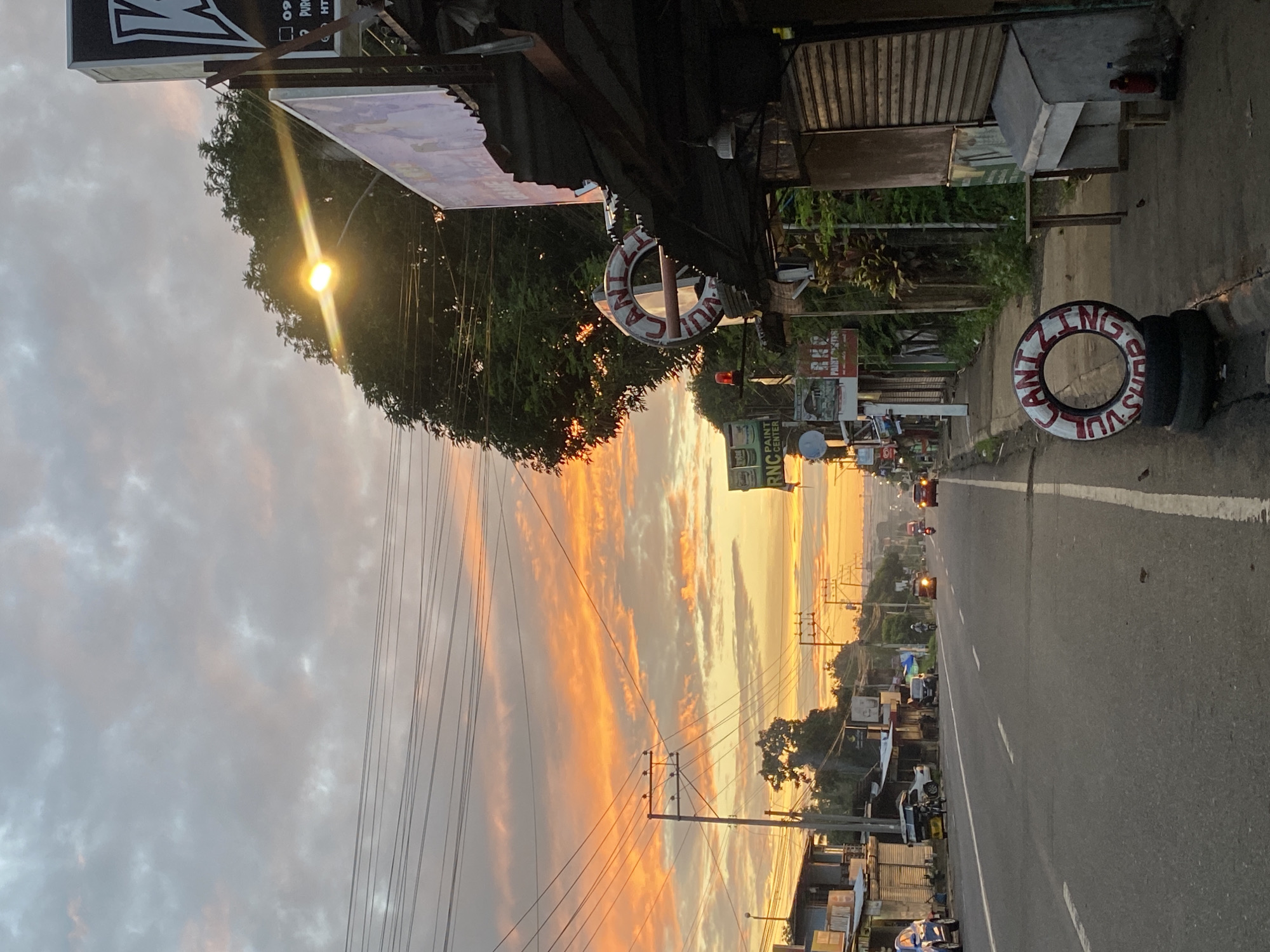 Evening street scenes across a Davao City neighborhood