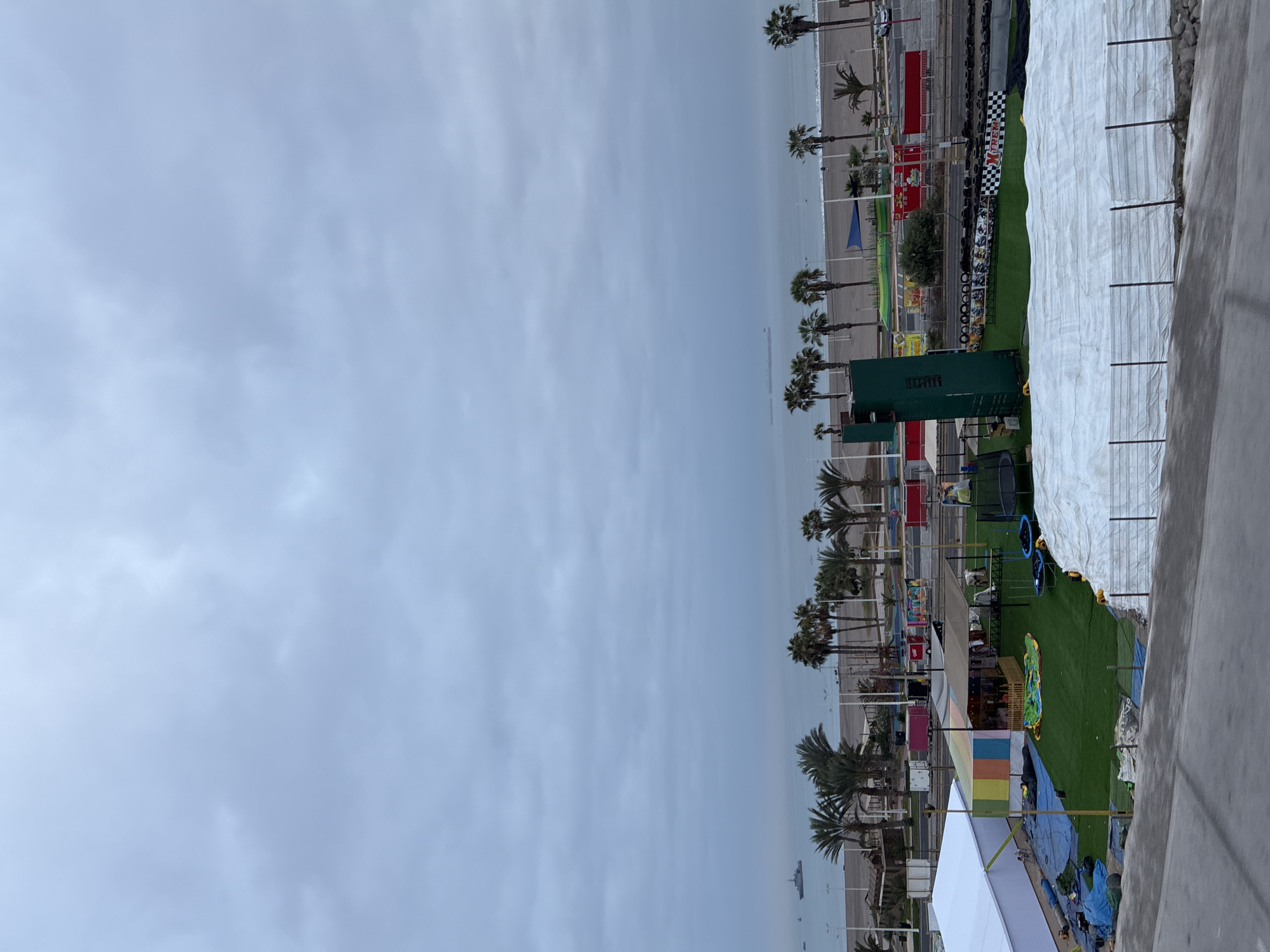 Overcast morning captured along Arica Chile's coastal promenade