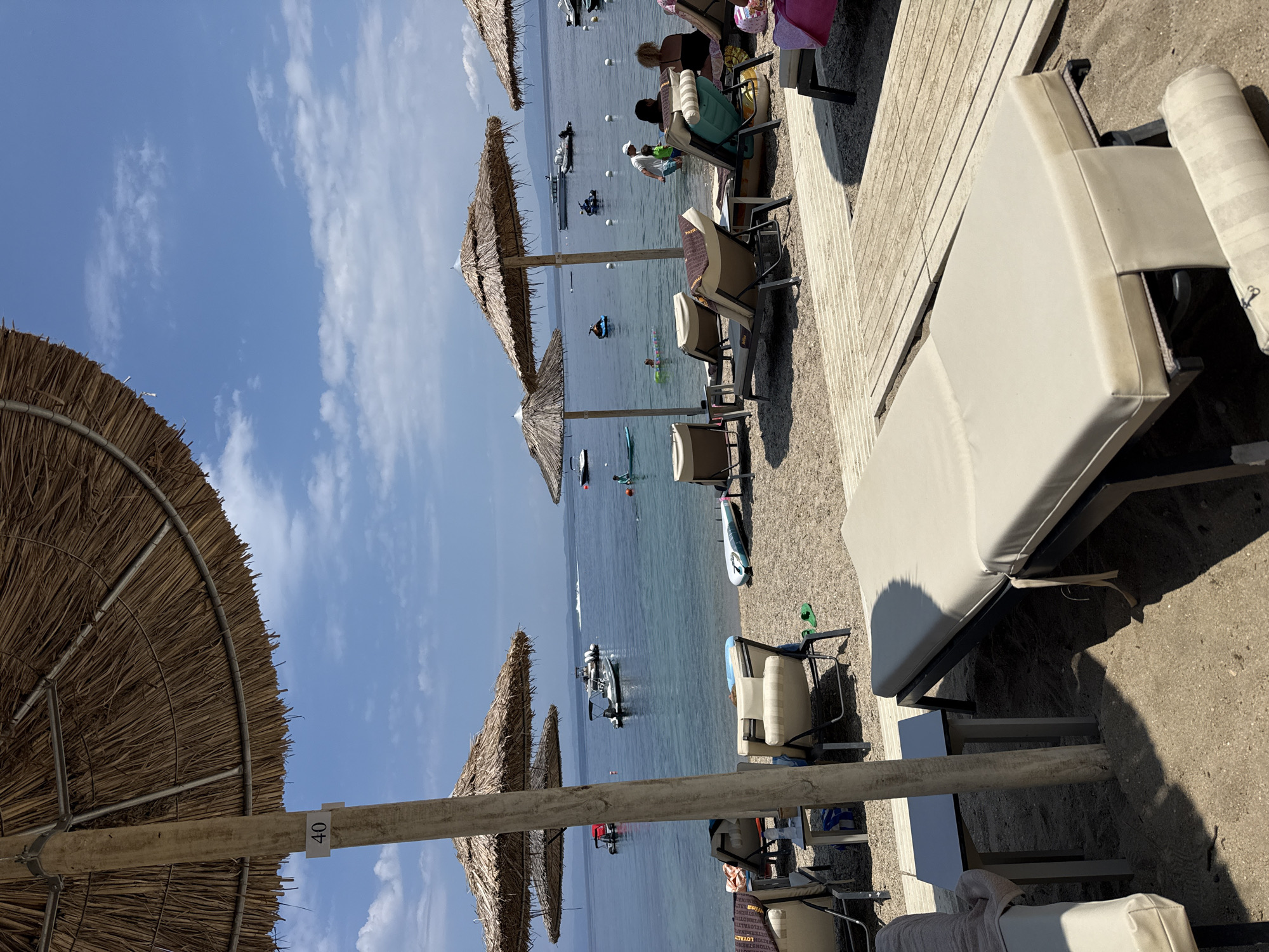 Lazy summer morning on a pebbled Sithonia beach