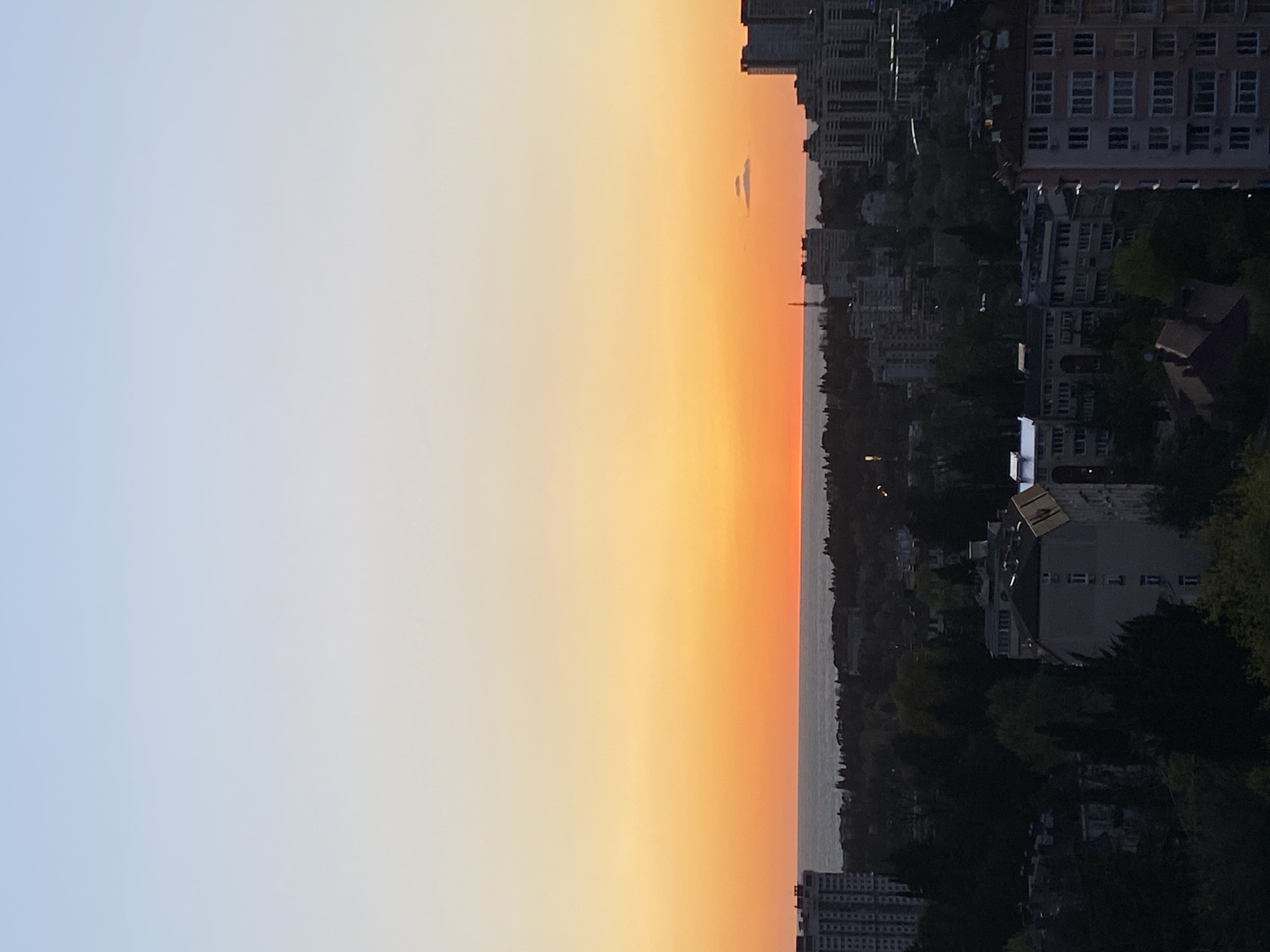 Coastal sunset vista captured from elevated viewpoint in Sochi
