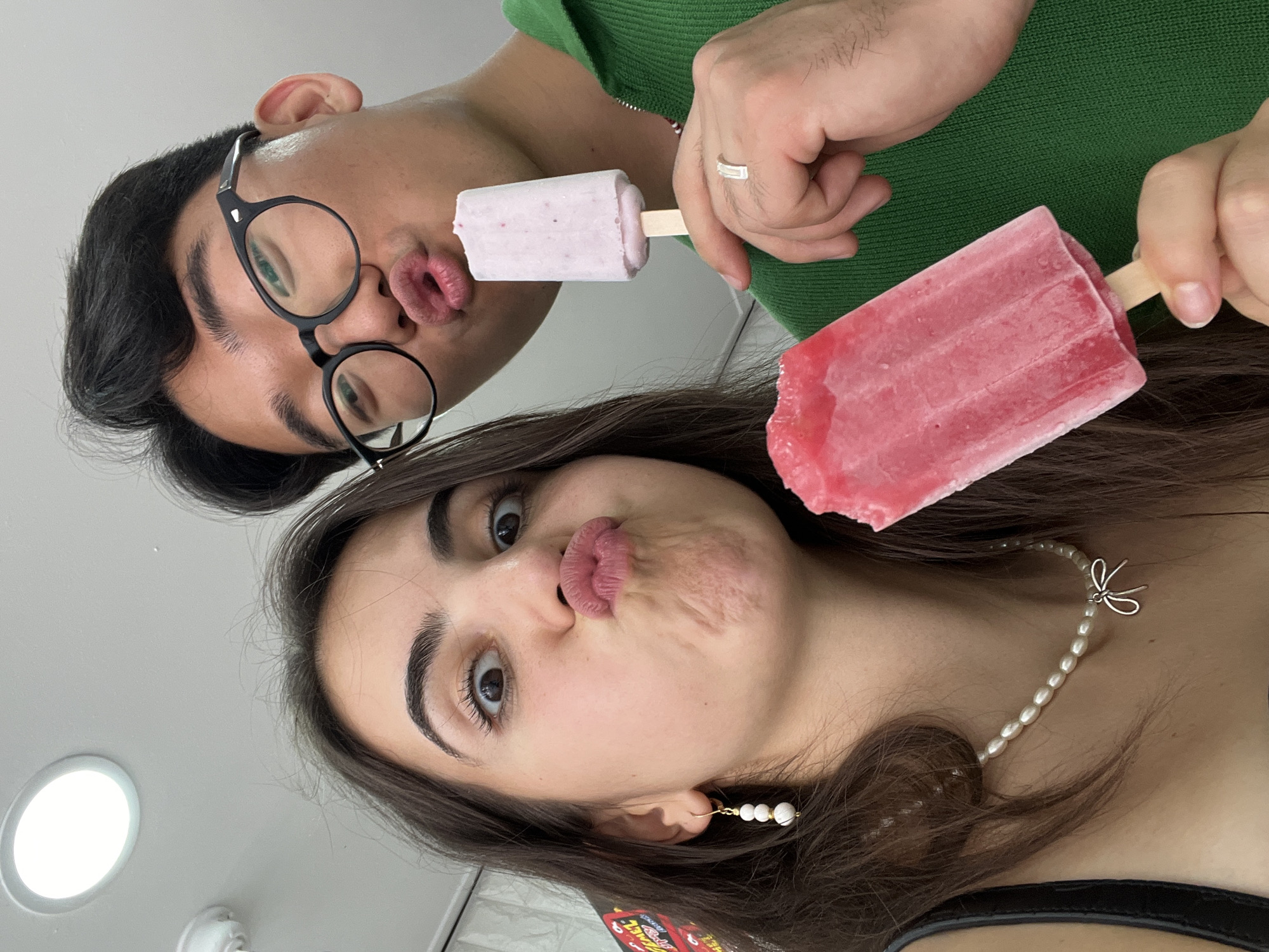 Popsicle selfies at a Daegu convenience store
