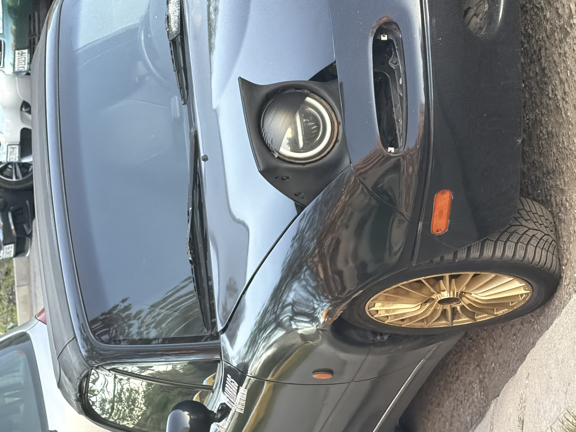 Modified Mazda Miata with decorative fangs spotted in Sofia