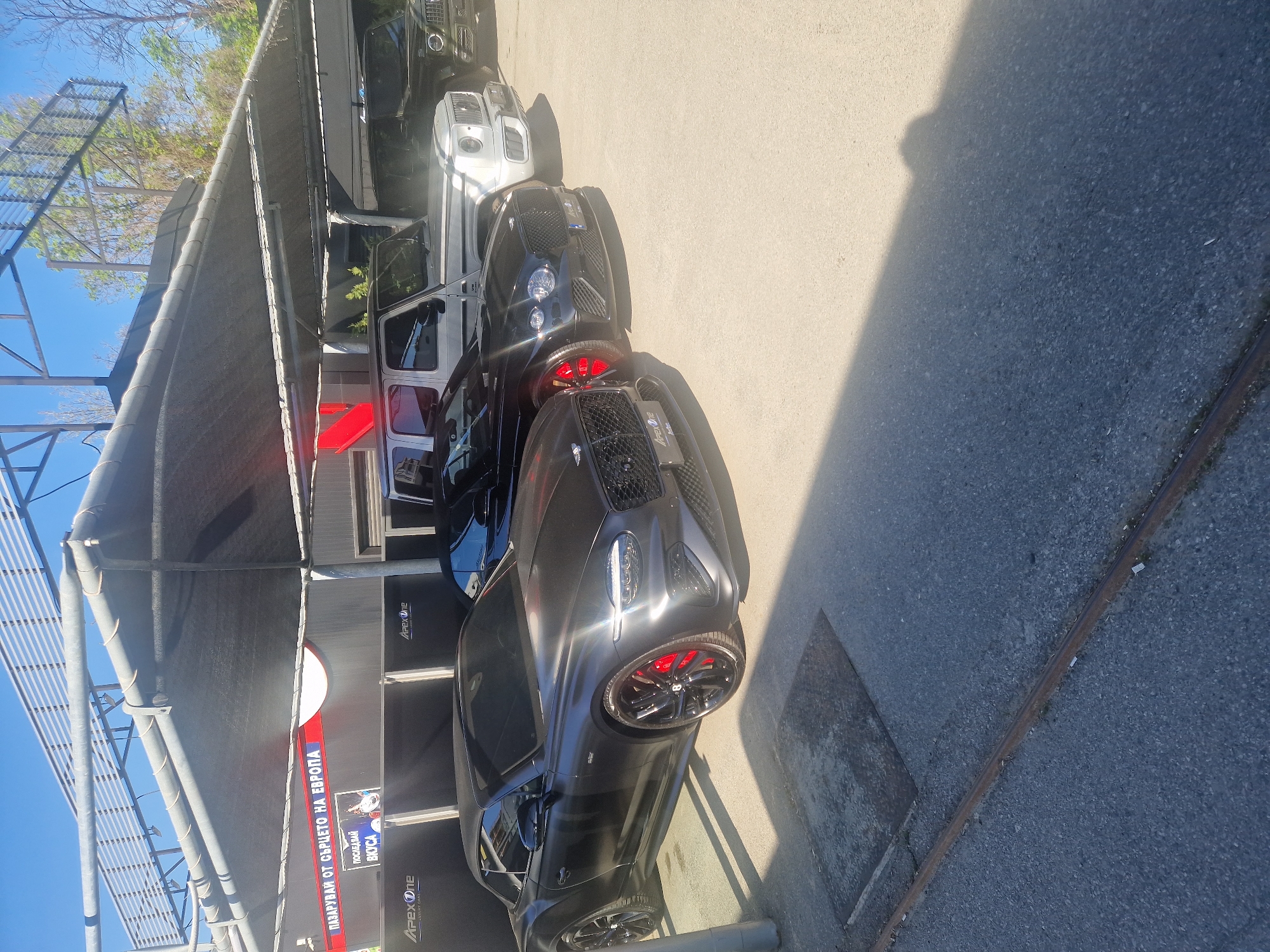 Luxury vehicles spotted in outdoor parking areas