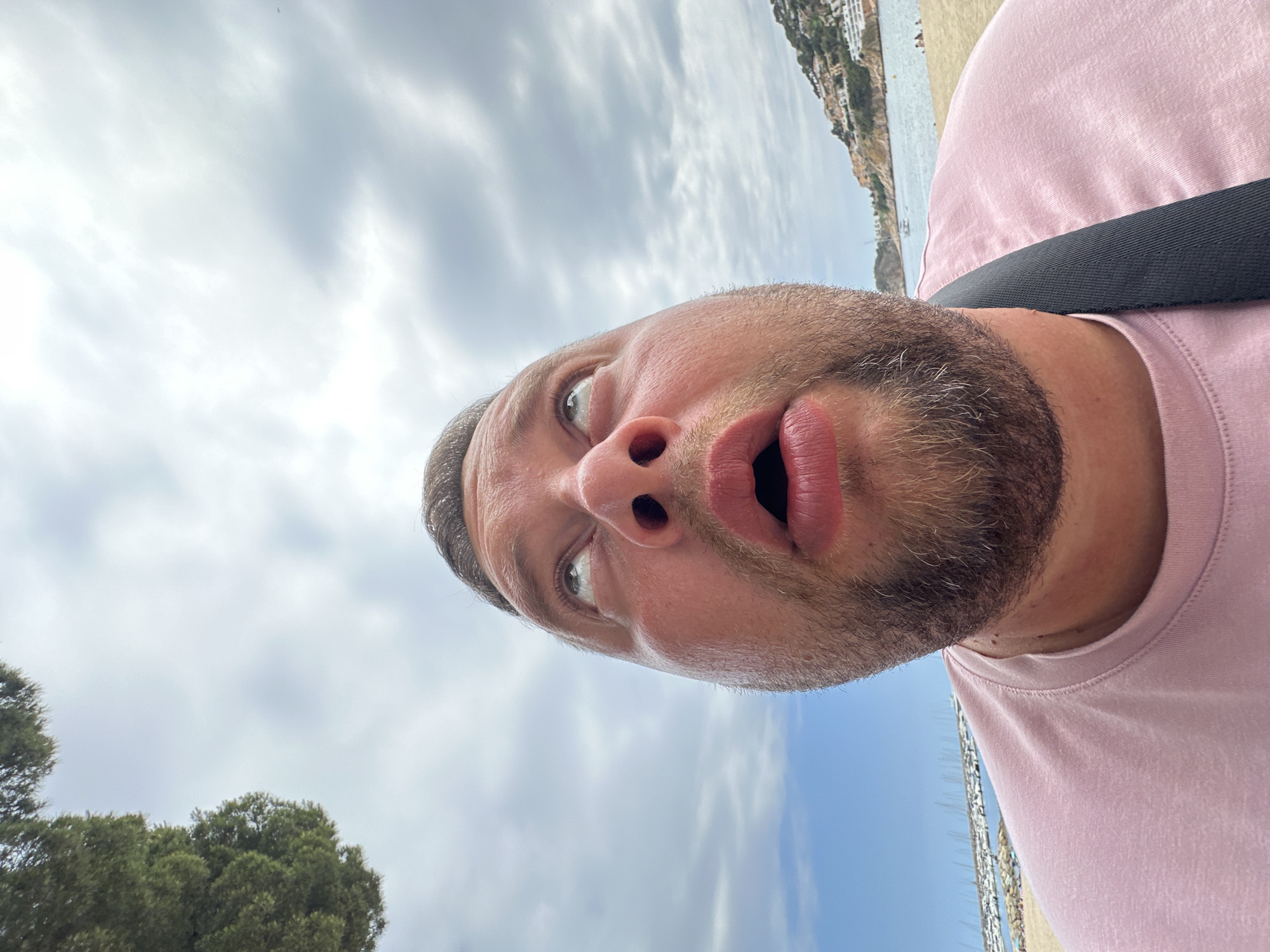 Father-daughter afternoon at Spanish coastal resort documented