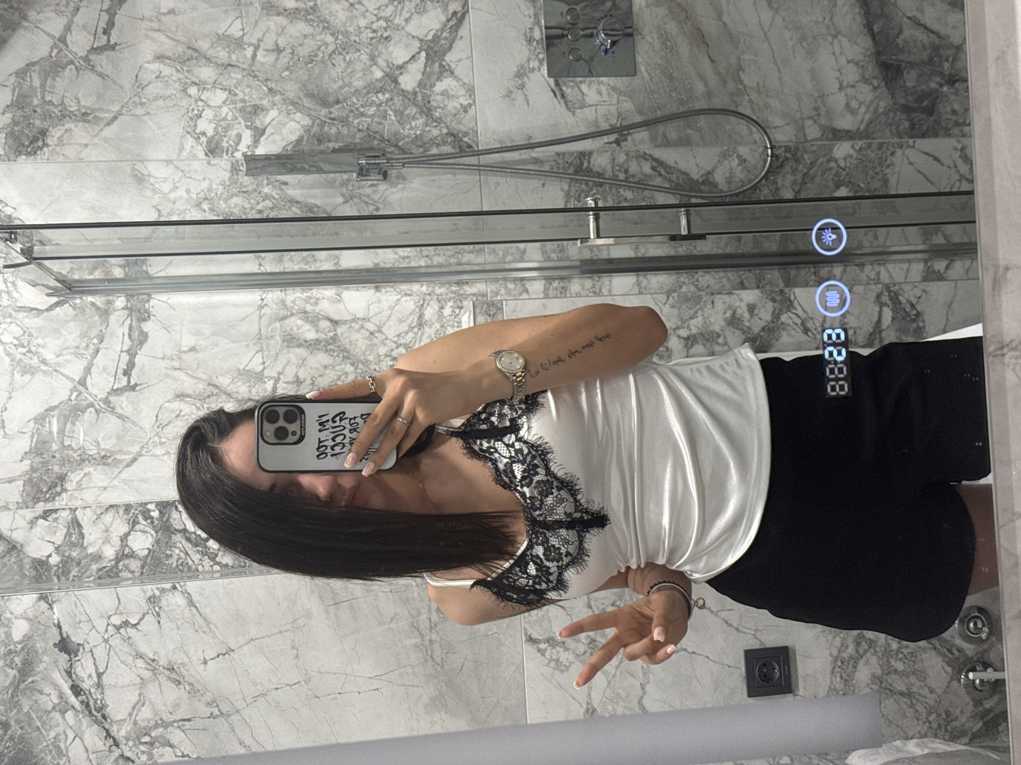 Bathroom mirror selfie session in Shumen, Bulgaria