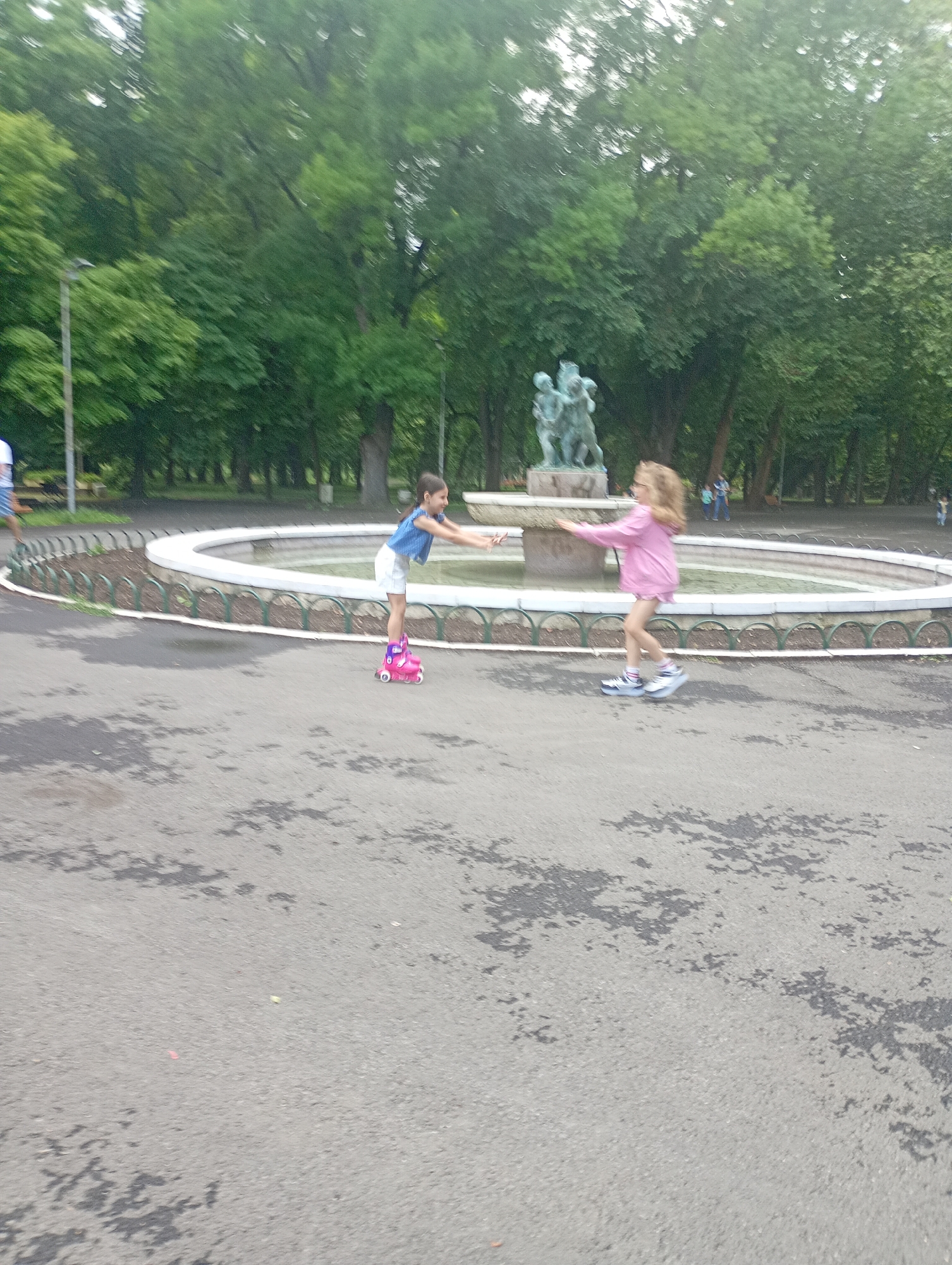 Afternoon park life captured in Yambol after rain shower
