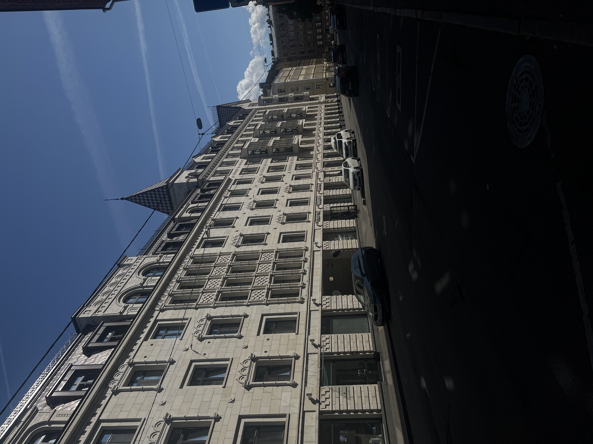 Sunny afternoon on a classical Saint Petersburg street