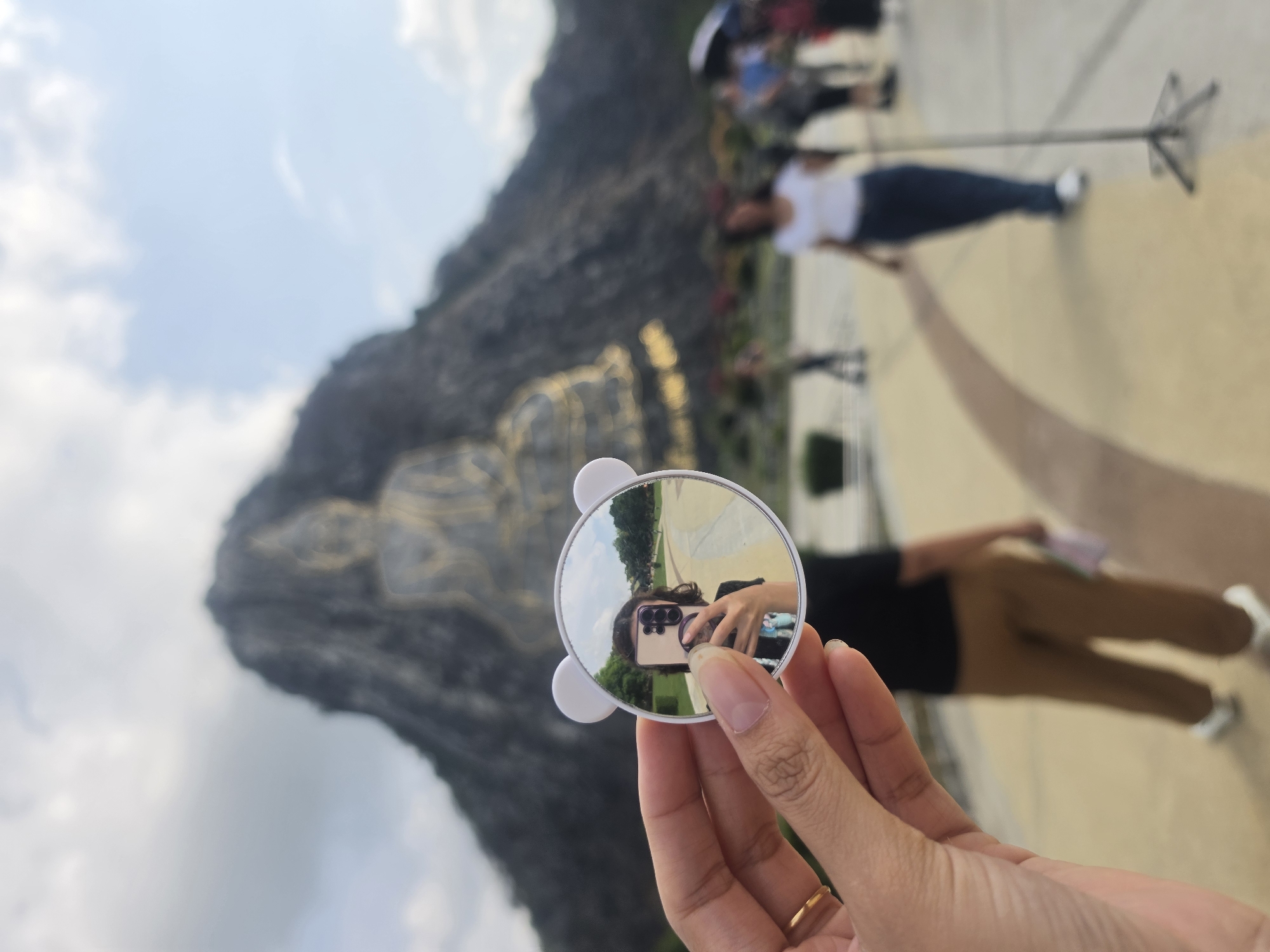 Tourist photographs captured at Buddha Mountain in Bang Sare
