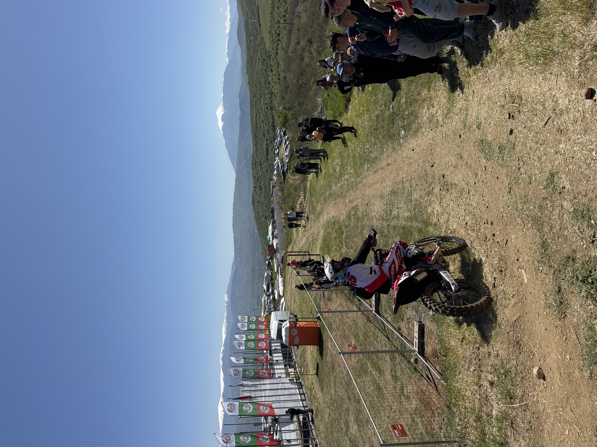 Motocross event with crash draws spectators in Selishte, Bulgaria