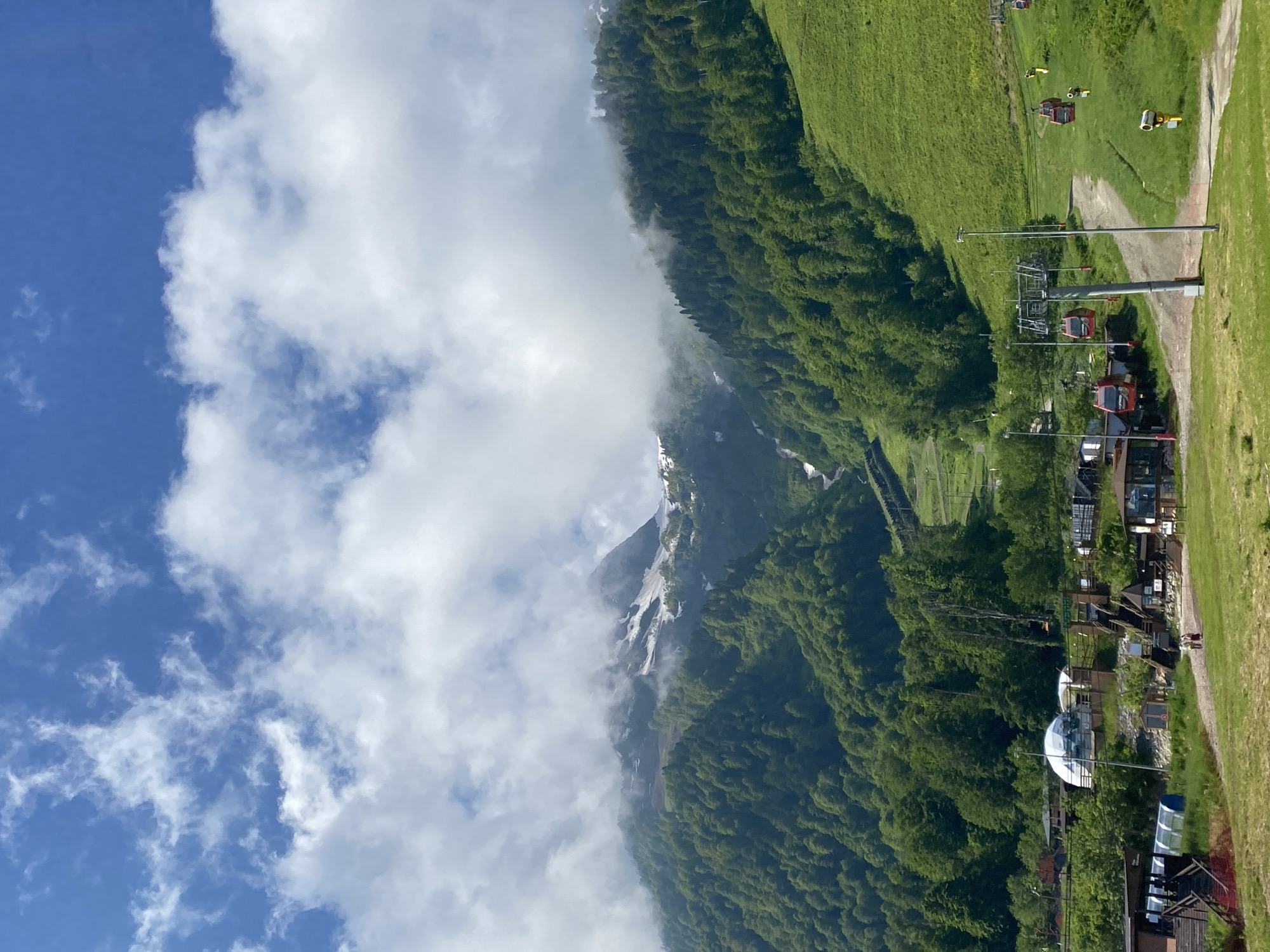 Mountain landscape observed in Estosadok village on sunny morning