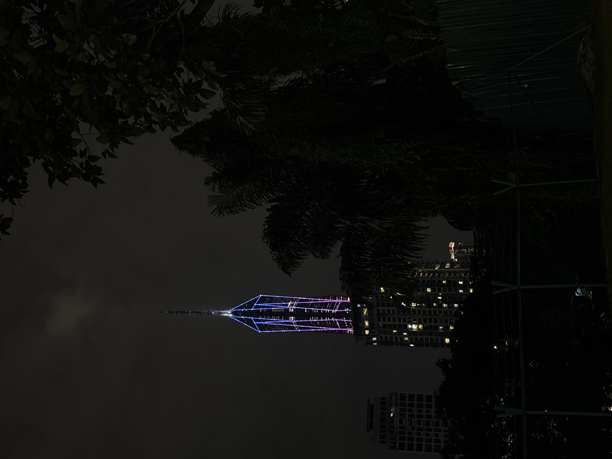 Kuala Lumpur skyline photographed in illuminated nighttime display