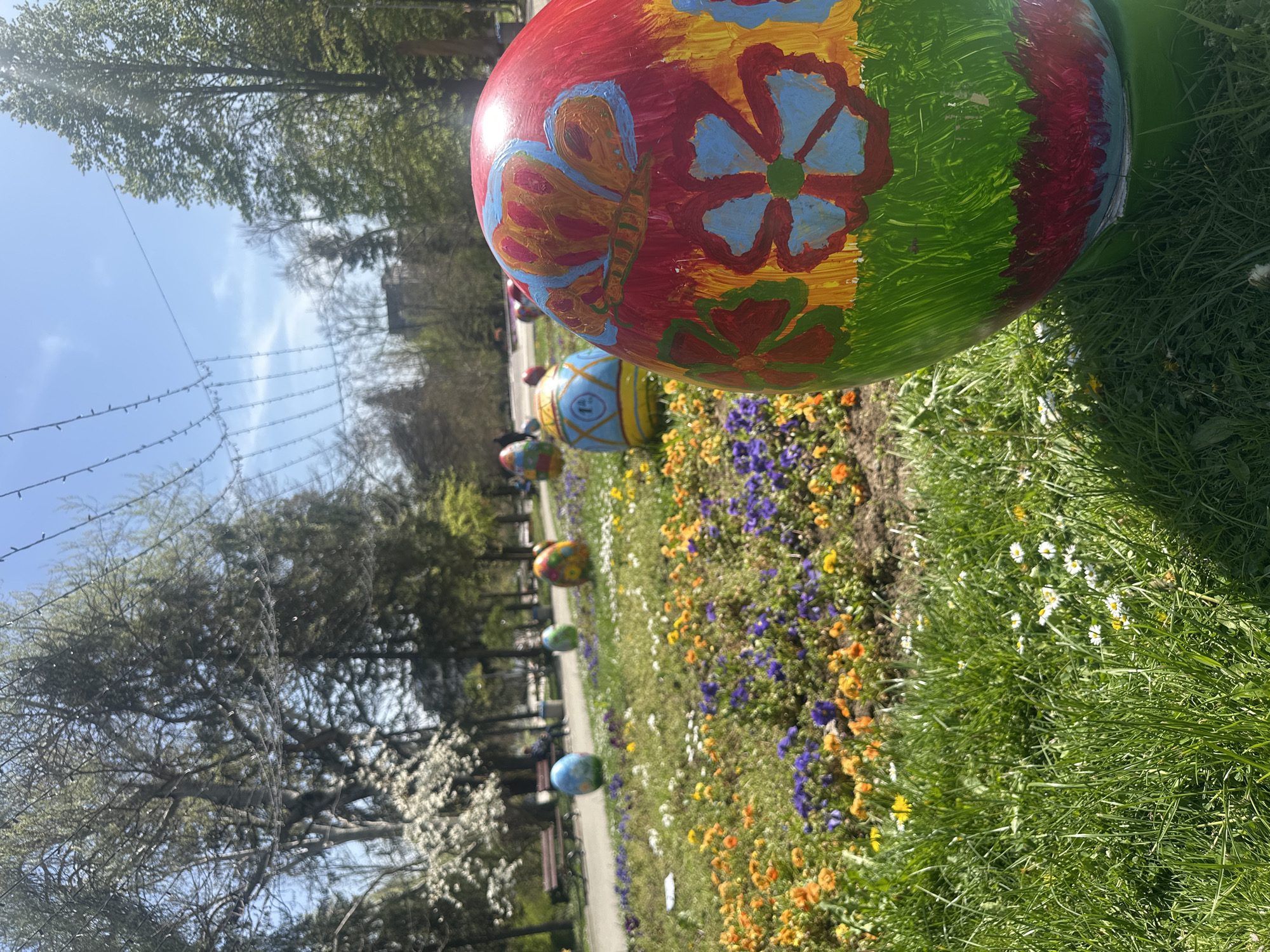 Easter egg display brightens Veliko Tarnovo park this spring