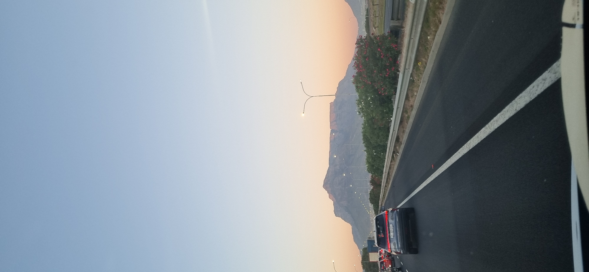 Twilight highway scene captured near Milnerton, South Africa
