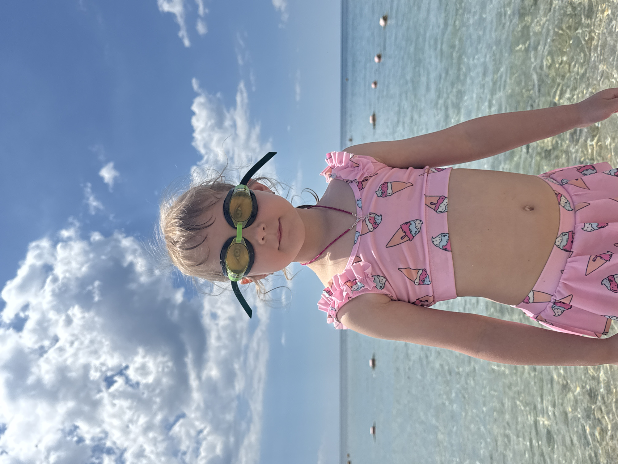 Morning beach activities documented in Yevpatoriya, Ukraine