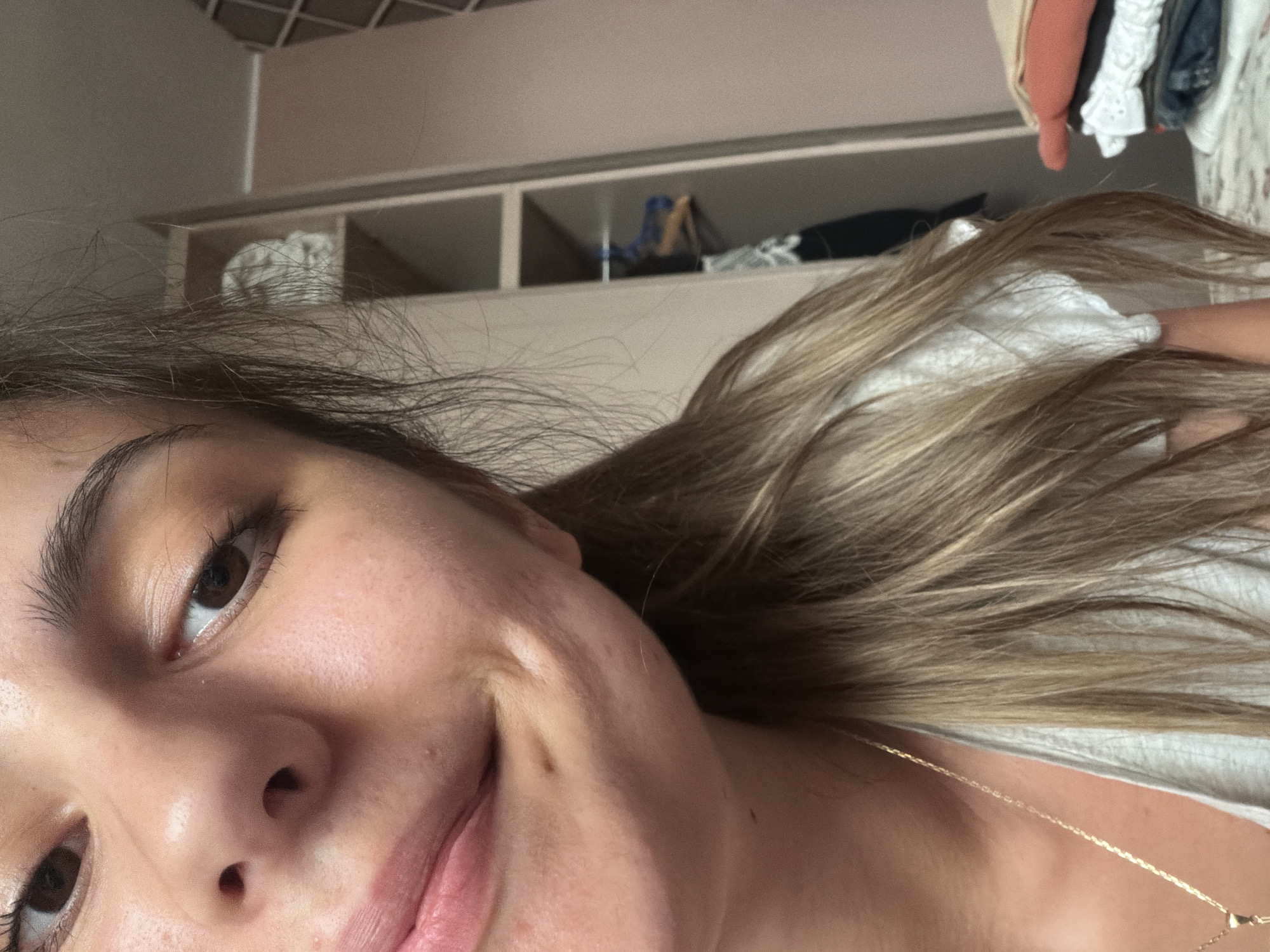 Woman documents daily life moments through selfies in Burgas