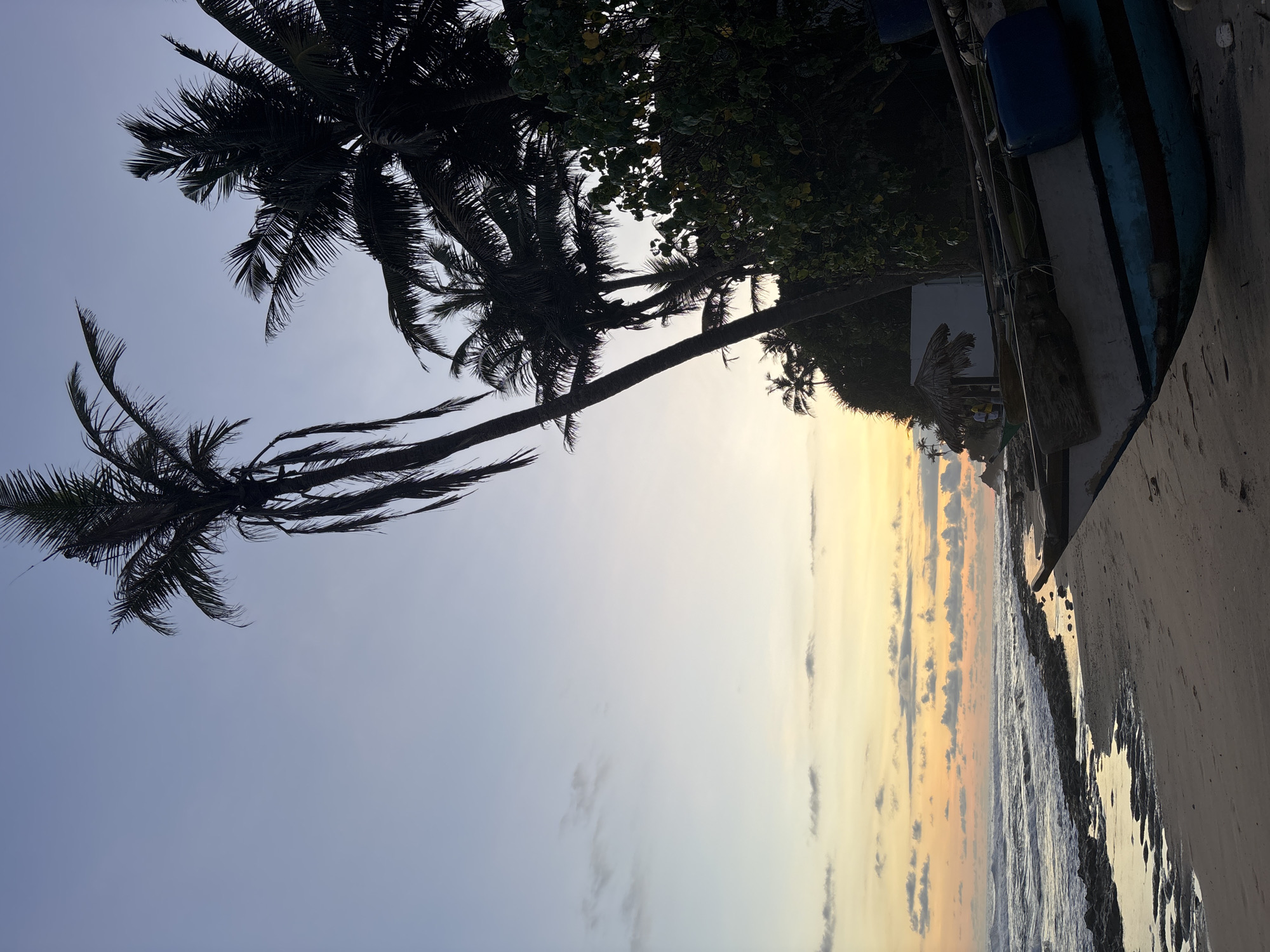 Coastal scene photographed at Thalaramba, Sri Lanka during dawn/dusk
