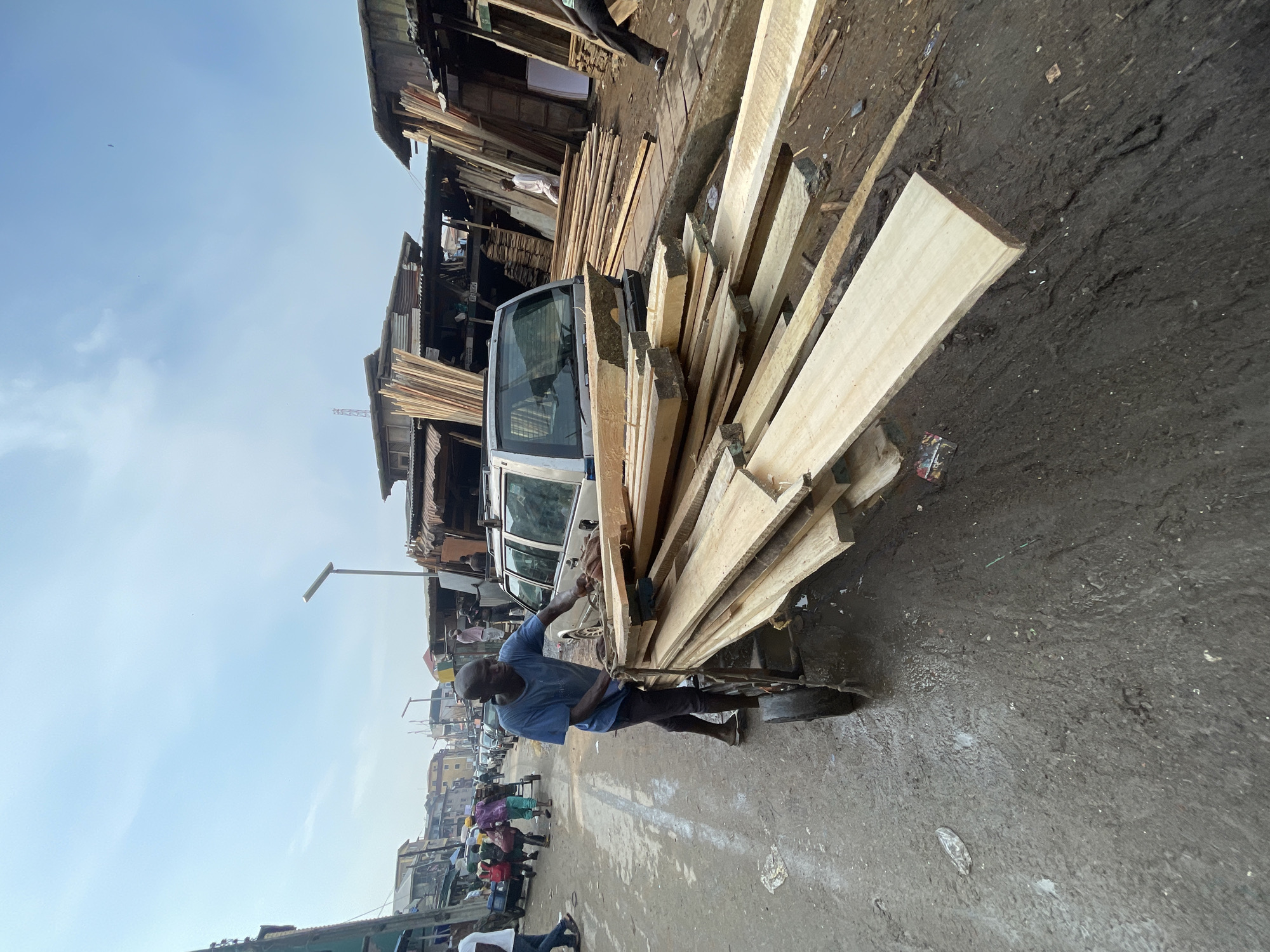 Lagos street life captured during afternoon commercial activity